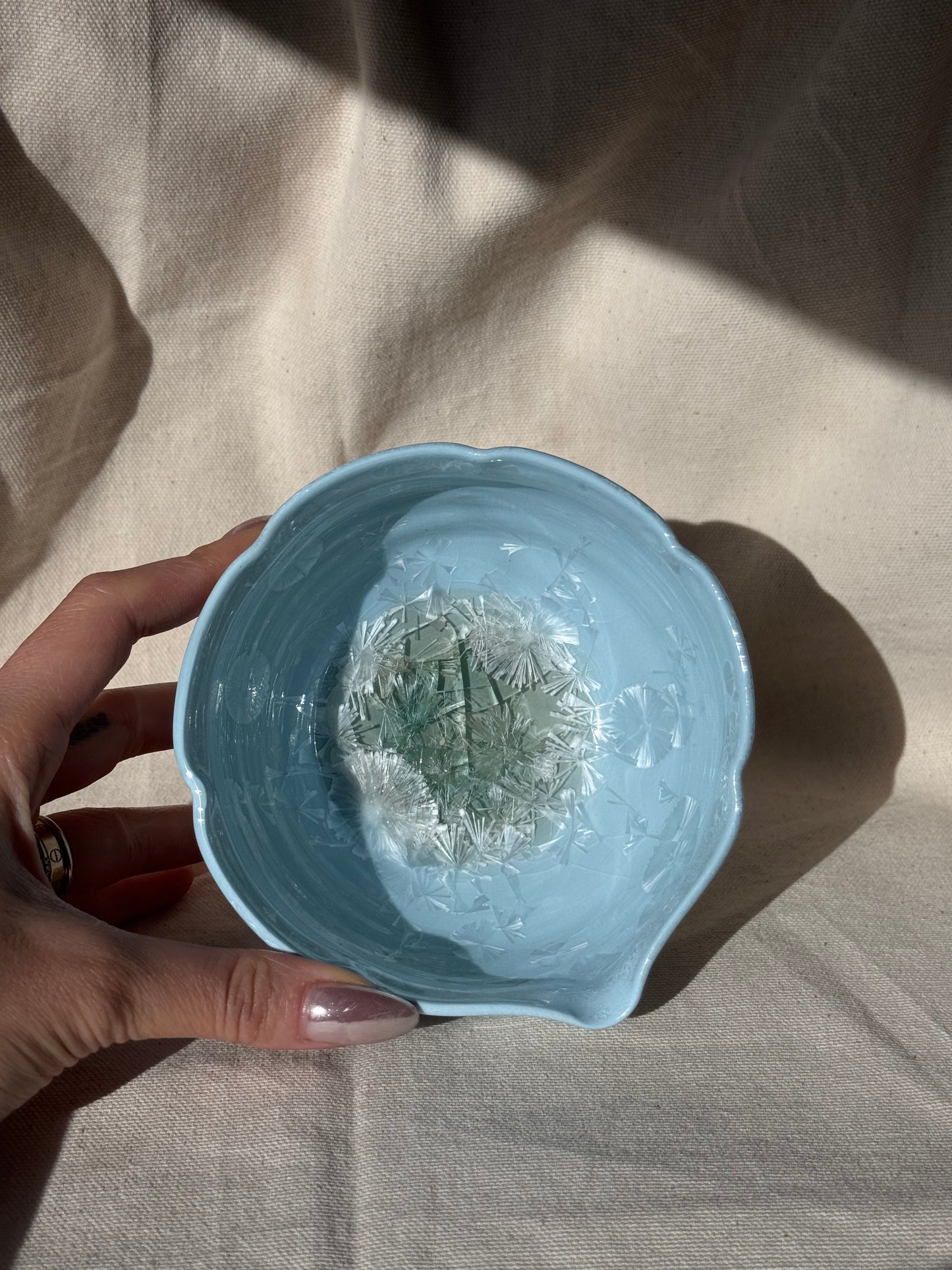 MATCHA BOWL BABY BLUE FLORAL KATAKUCHI 🌸