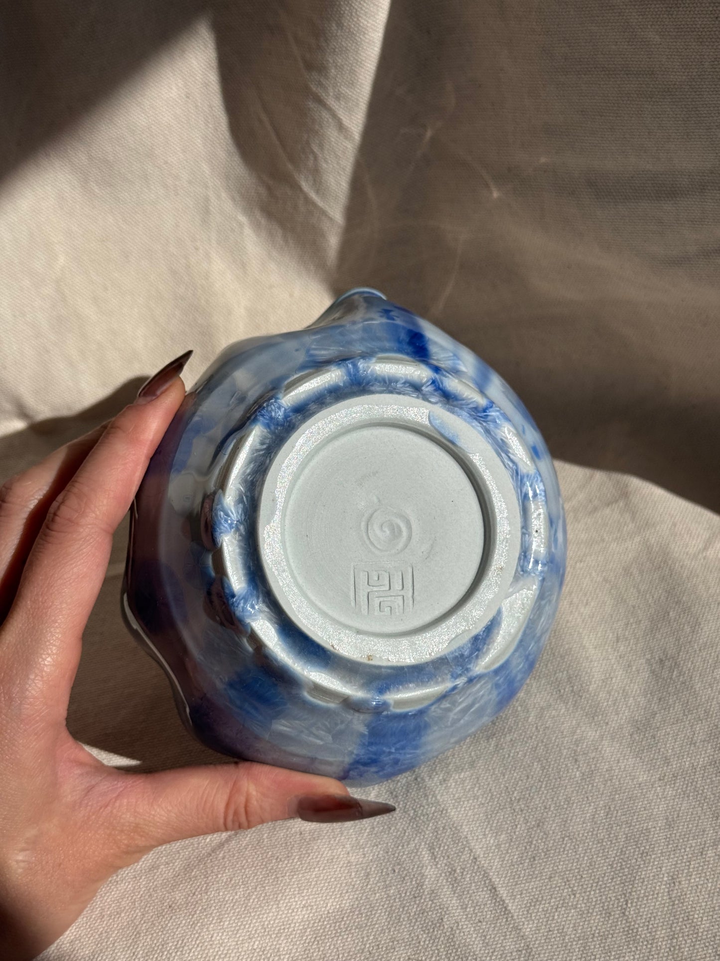 MATCHA BOWL SEASHELL DRIPPING GLAZE KATAKUCHI 🌸