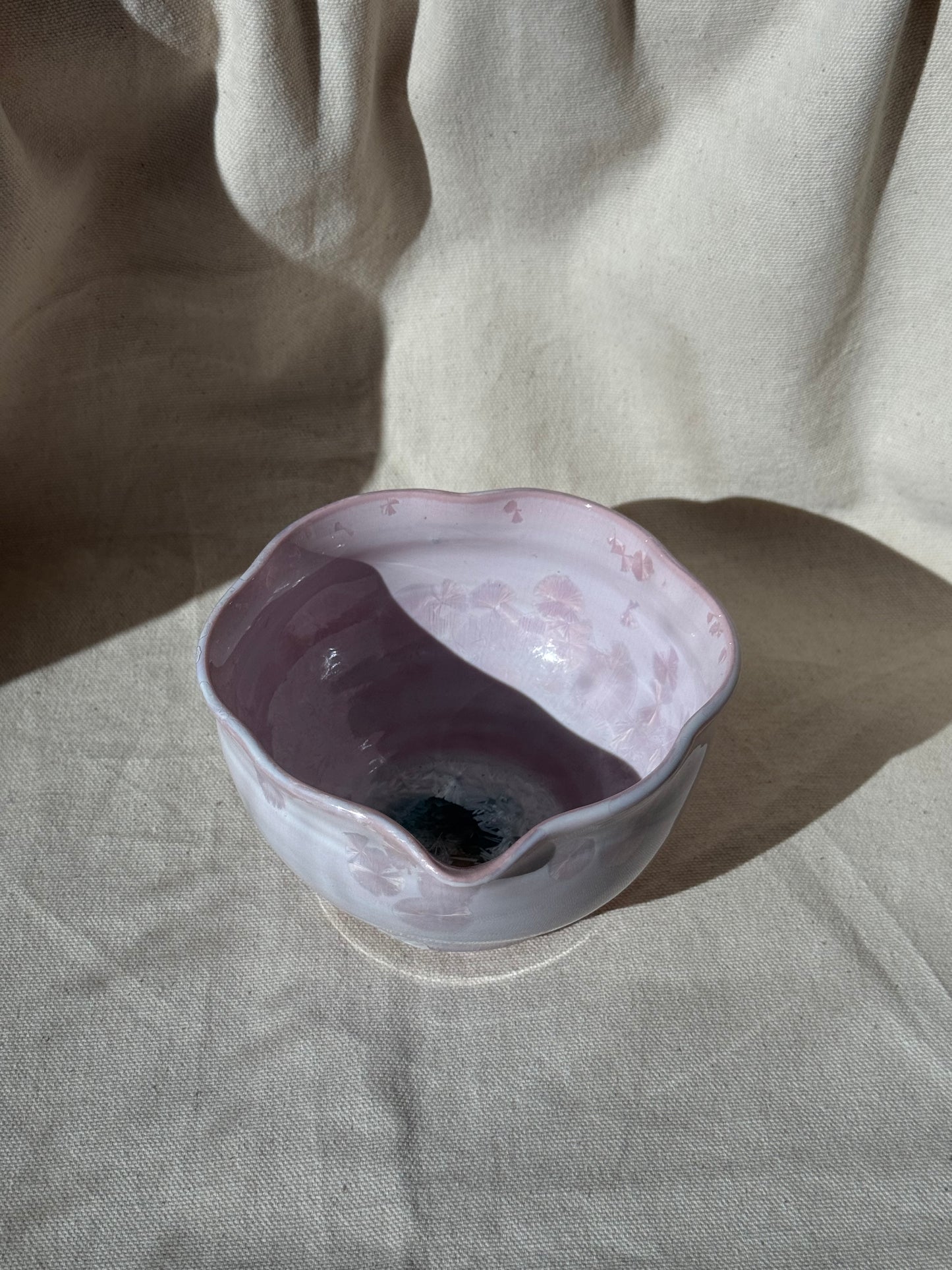 MATCHA BOWL BLUE PINK IRREGULAR FLORAL LOVE KATAKUCHI 🌸