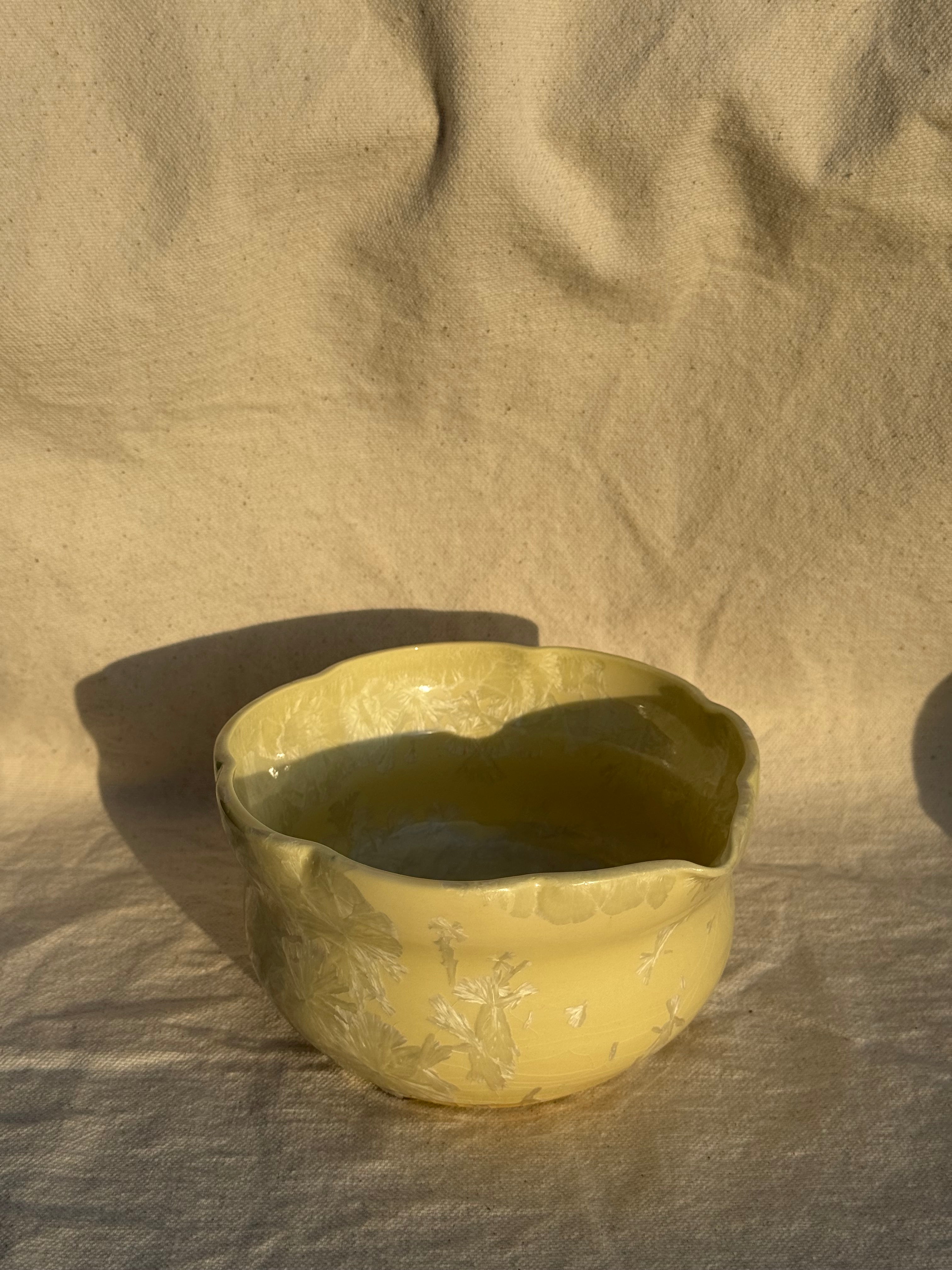 Matcha Bowl Floral Butter Cream Katakuchi