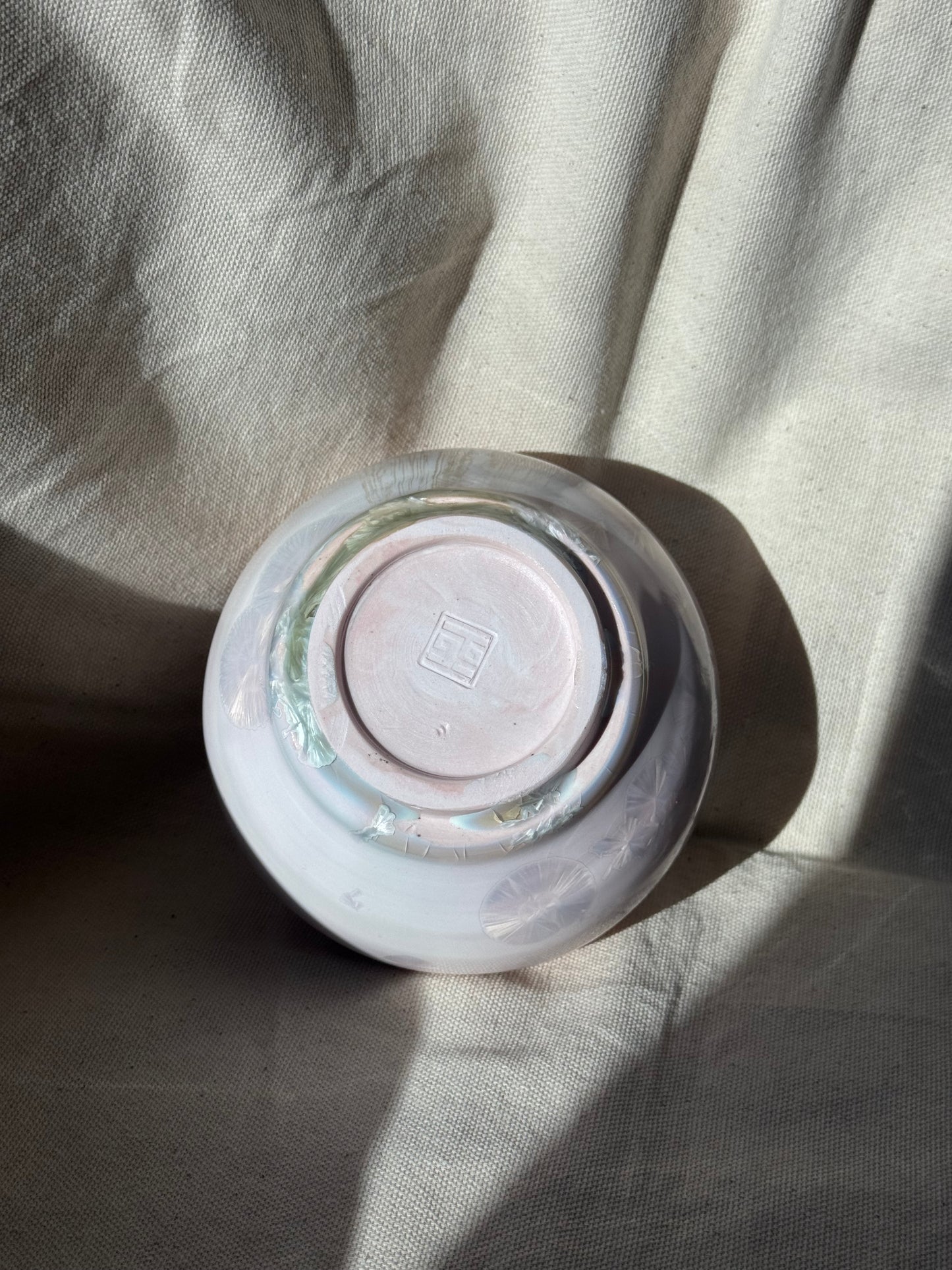 MATCHA BOWL PINK WHITE DRIP EGGSHELL KATAKUCHI 🌸