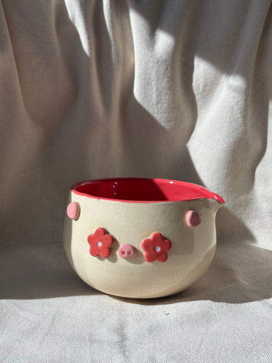 MATCHA BOWL 2 TONE RED PIGGY KATAKUCHI 🌸