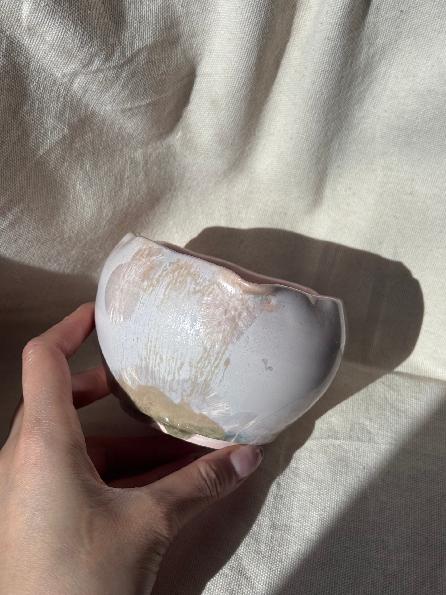 MATCHA BOWL PINK DRIP EGGSHELL KATAKUCHI 🌸