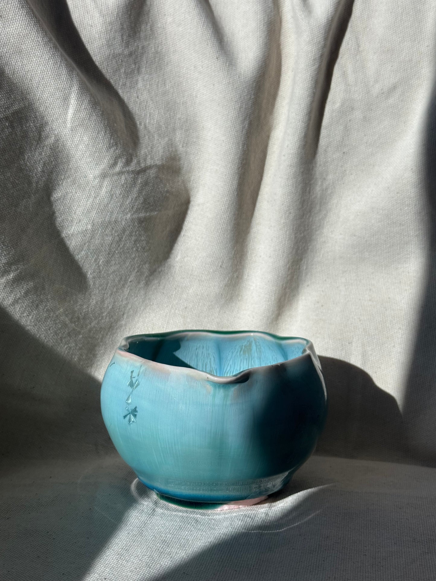 MATCHA BOWL OCEAN DRIP EGGSHELL KATAKUCHI 🌸