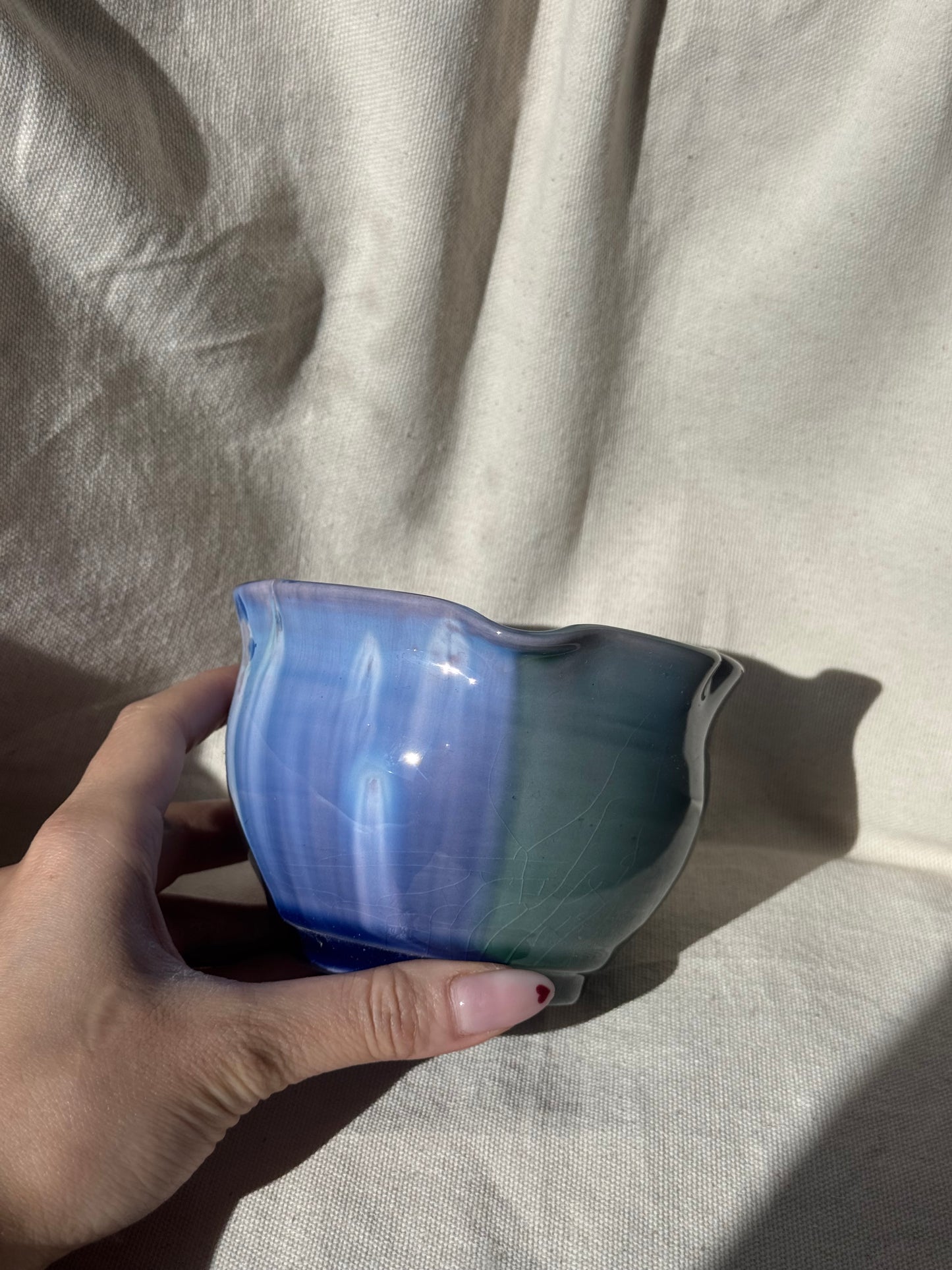 MATCHA BOWL 2 TONE DRIP FLORAL KATAKUCHI 🌸