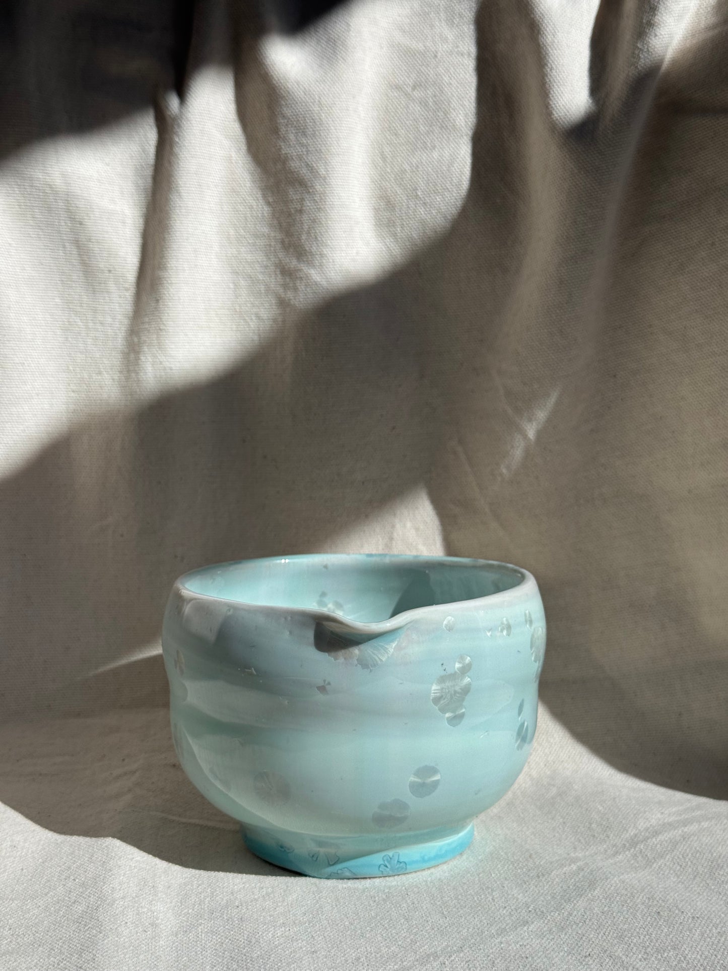 MATCHA BOWL LIGHT GREEN GLAZE KATAKUCHI 🌸