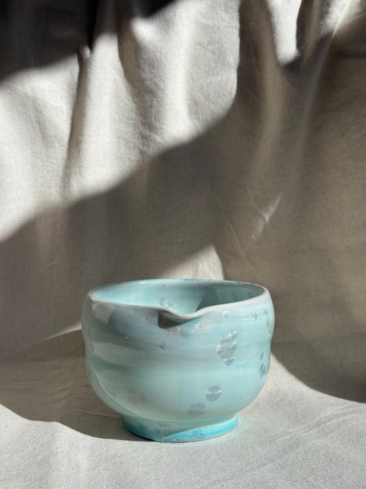 MATCHA BOWL LIGHT GREEN GLAZE KATAKUCHI 🌸