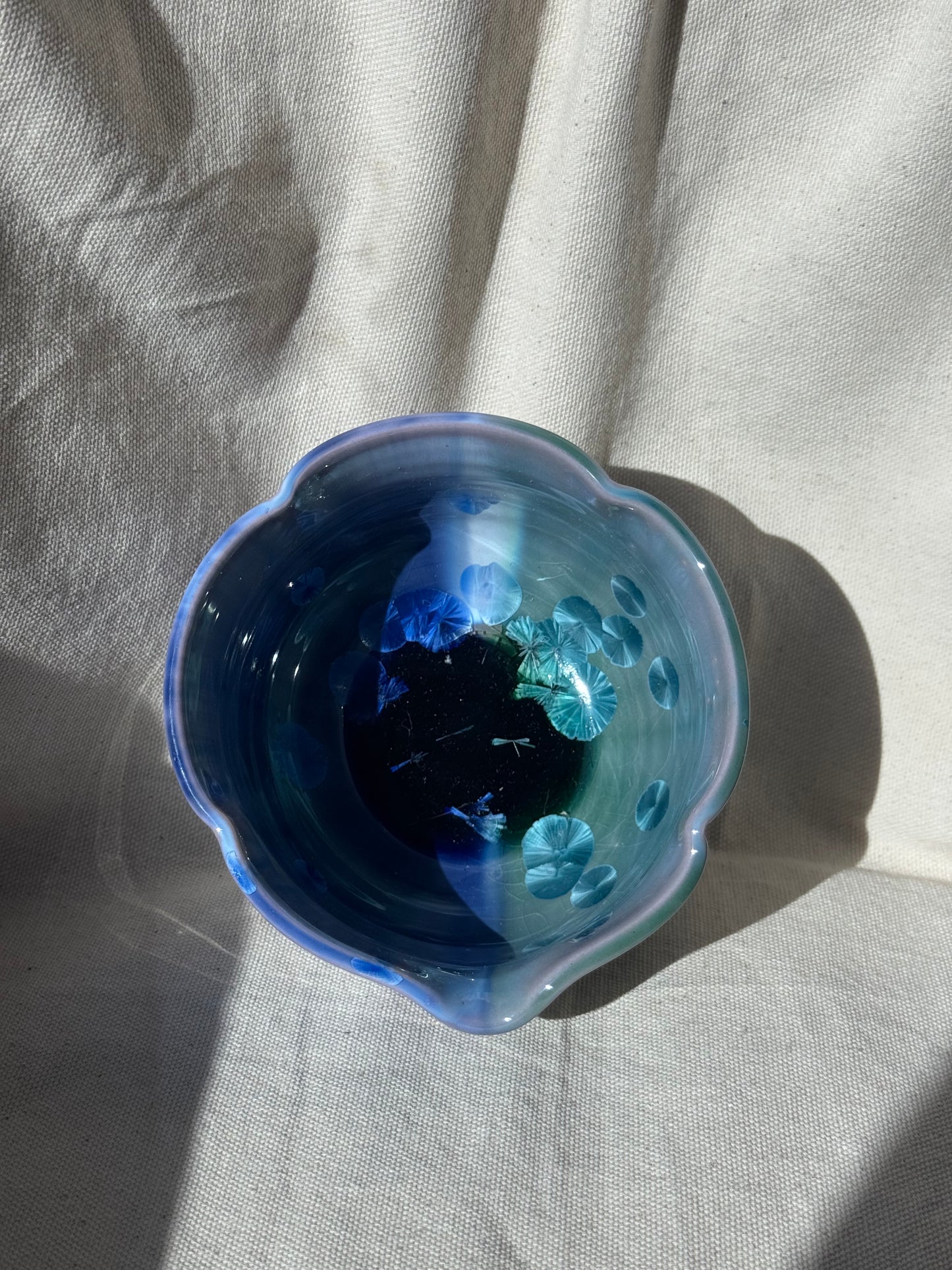 MATCHA BOWL 2 TONE DRIP FLORAL KATAKUCHI 🌸
