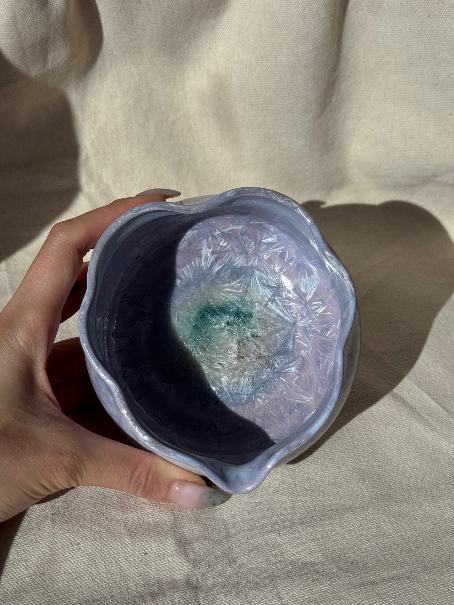 MATCHA BOWL PURPLE FLORAL LOVE KATAKUCHI 🌸