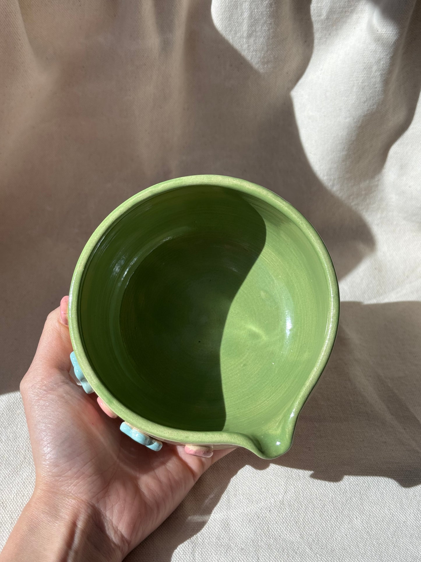 MATCHA BOWL 2 TONE GREEN PIGGY KATAKUCHI 🌸