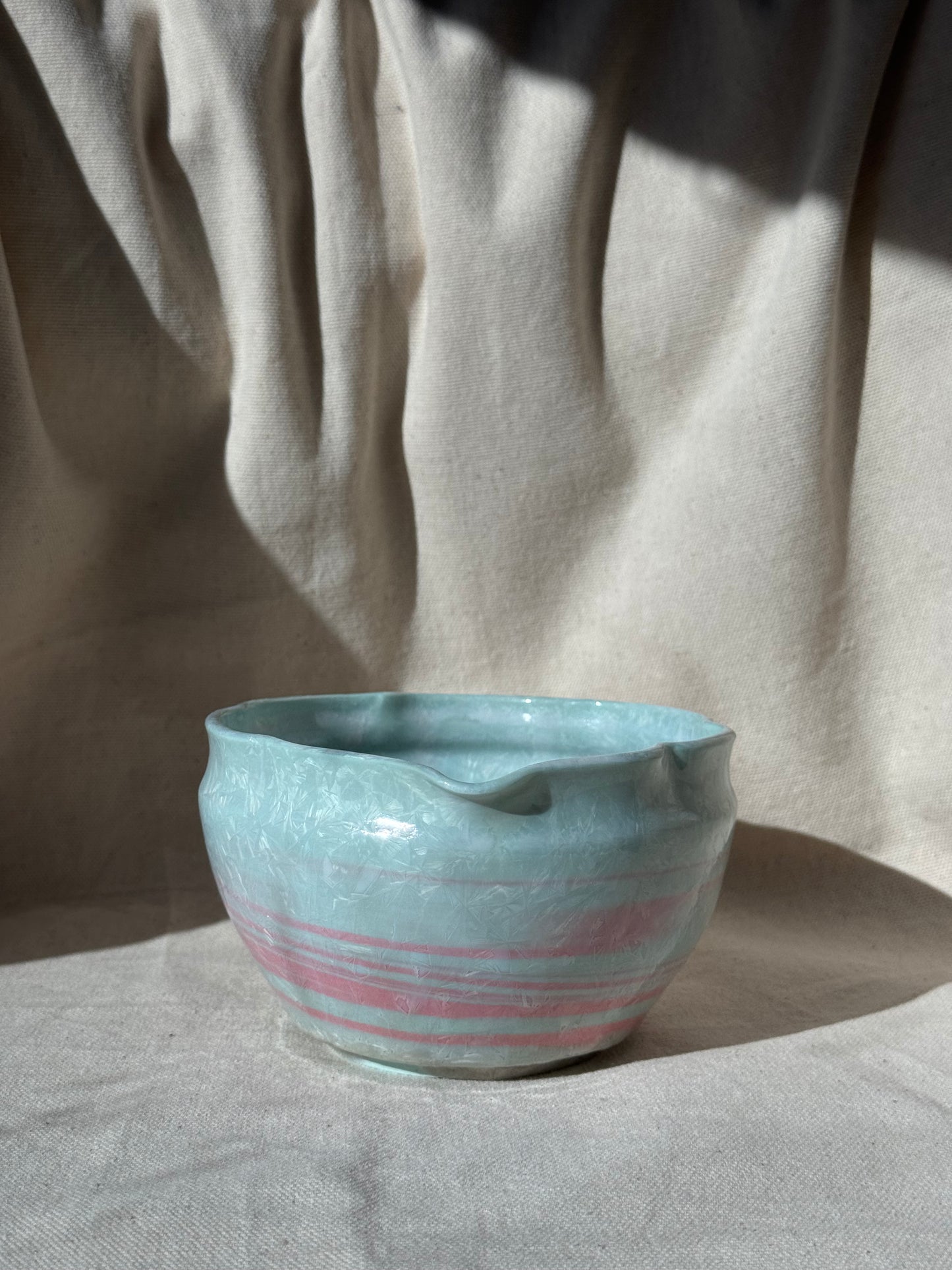 MATCHA BOWL MINTY PINK  FLORAL KATAKUCHI 🌸