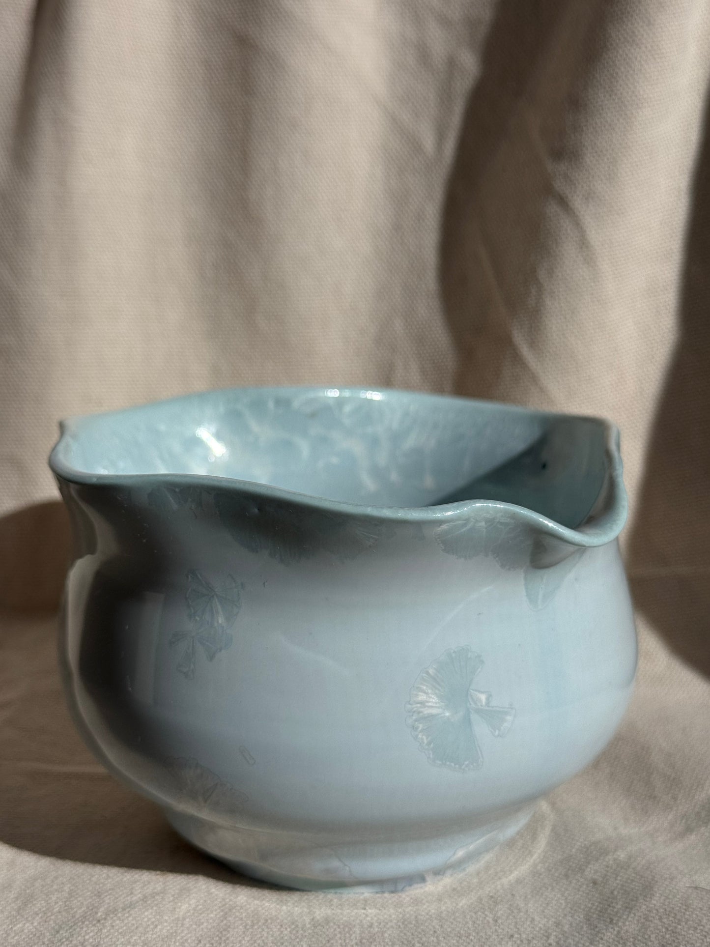 MATCHA BOWL MINTY GREEN IRREGULAR FLORAL KATAKUCHI 🌸