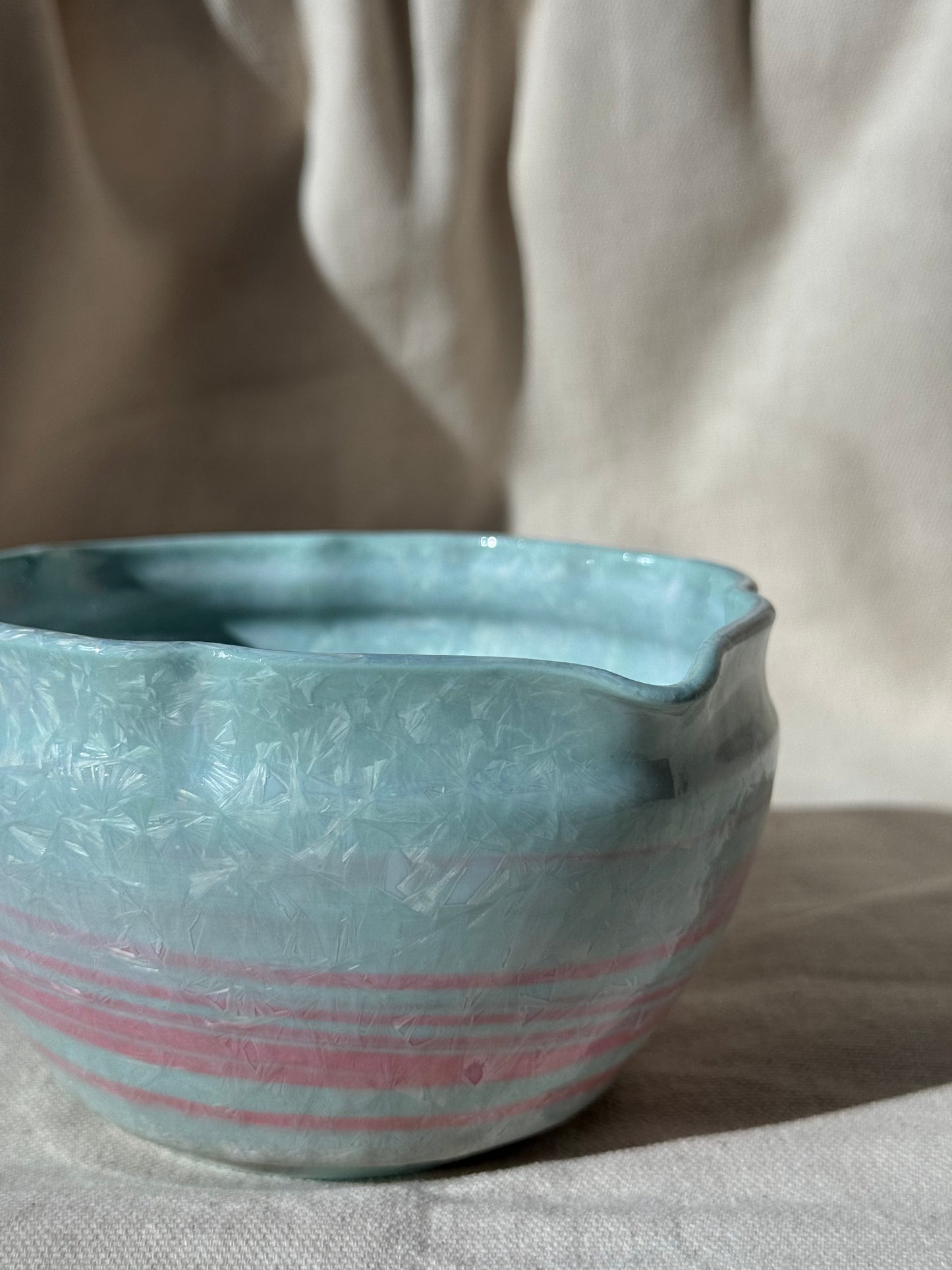 MATCHA BOWL MINTY PINK  FLORAL KATAKUCHI 🌸