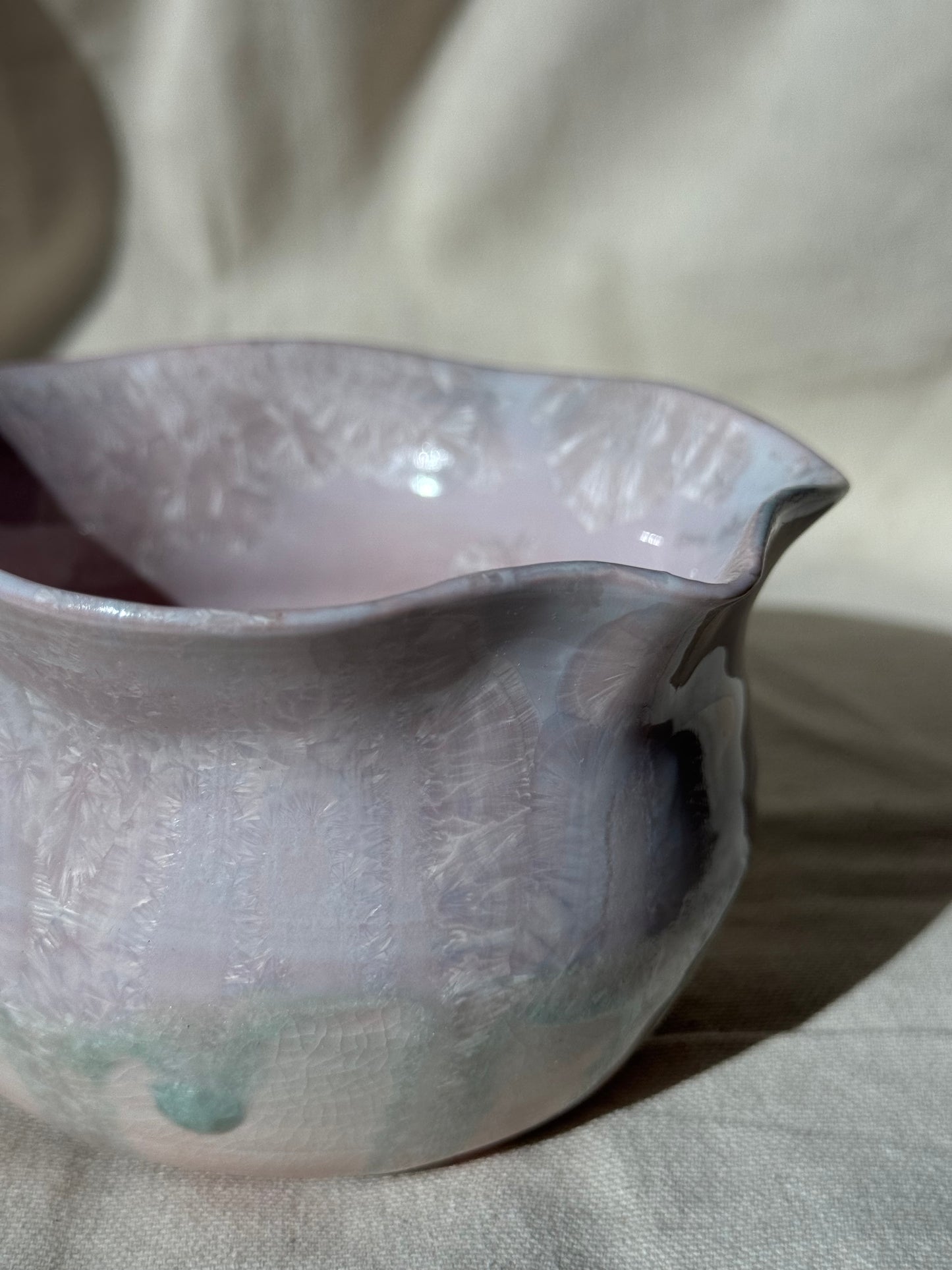 MATCHA BOWL CANDY MARBLE WAVY FLORAL KATAKUCHI 🌸