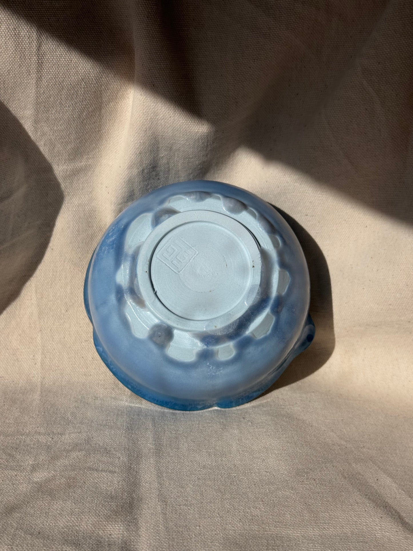 MATCHA BOWL 2 TONE BLUE FLORAL KATAKUCHI 🌸