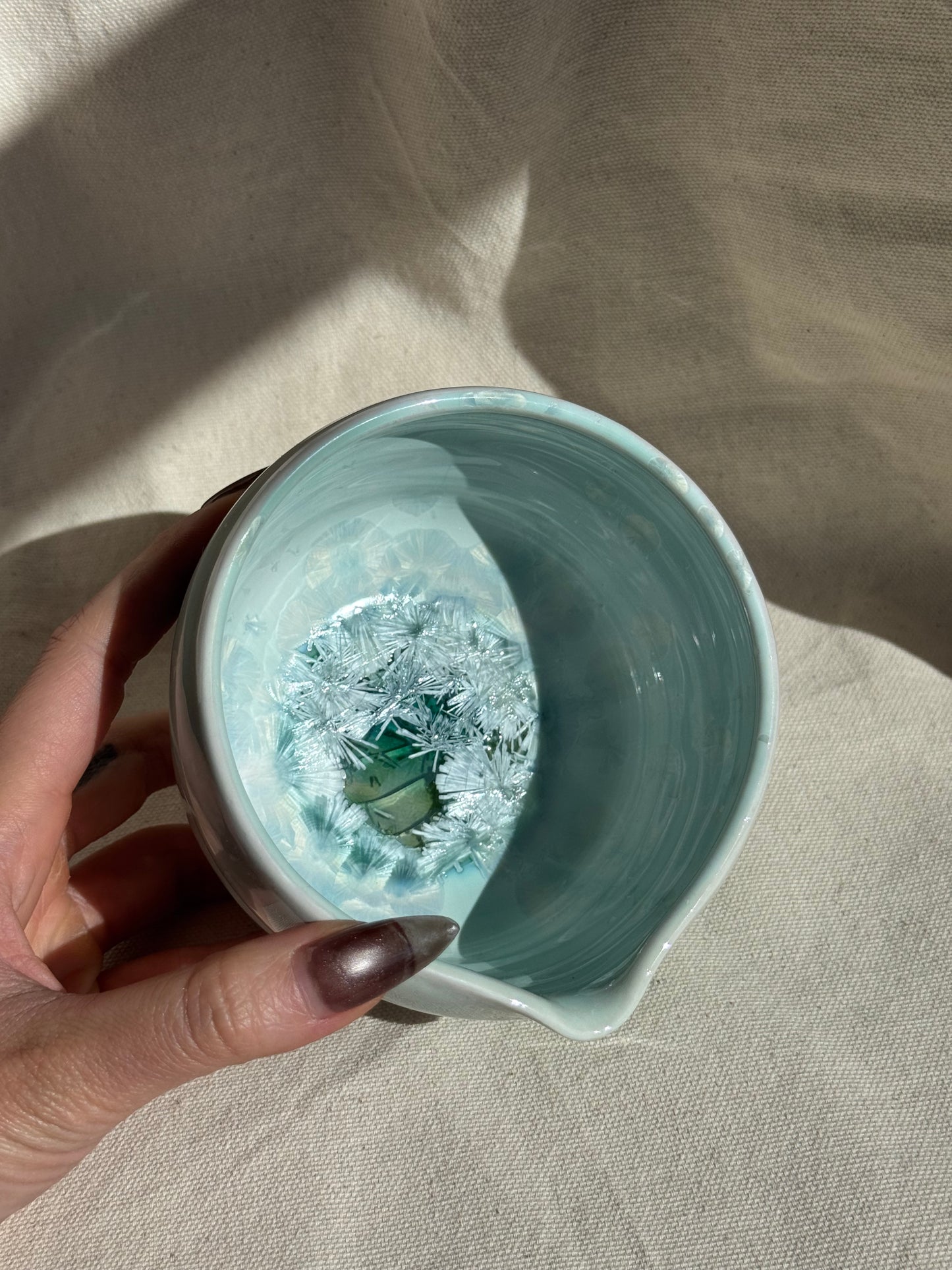 MATCHA BOWL LIGHT GREEN GLAZE KATAKUCHI 🌸
