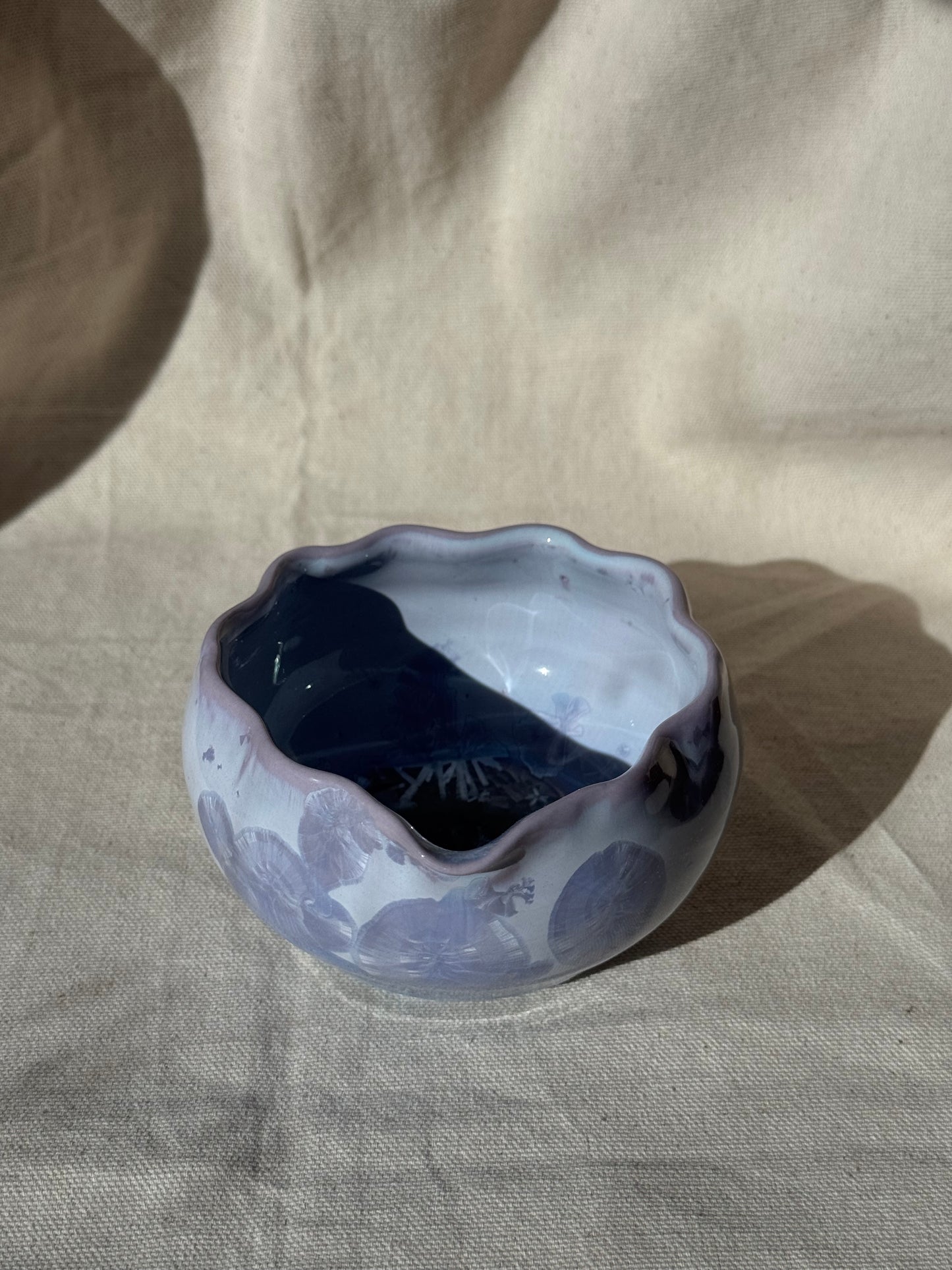 MATCHA BOWL PURPLE RUFFLE FLORAL KATAKUCHI 🌸