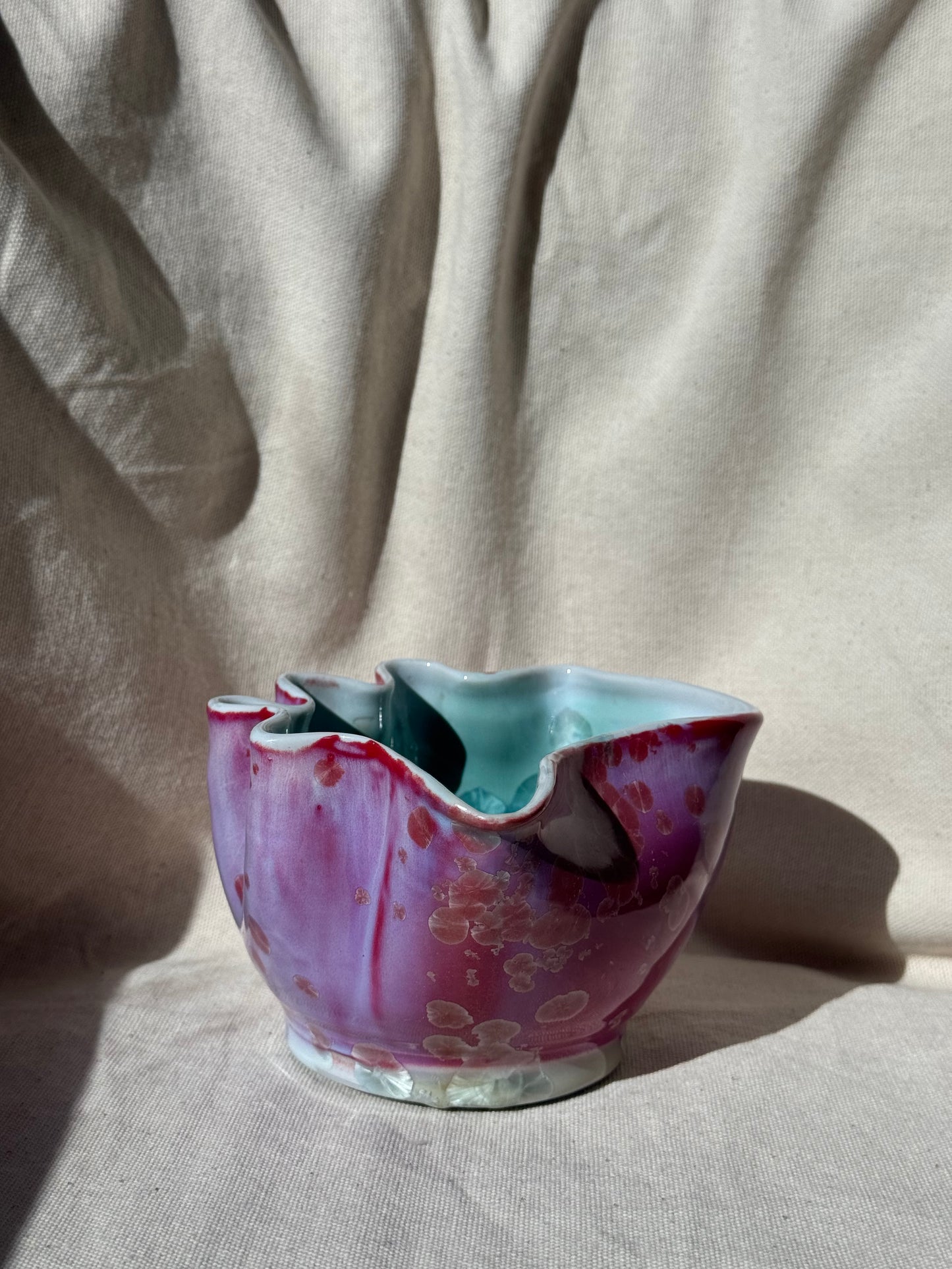 MATCHA BOWL 2 TONE PURPLE GREEN SEASHELL KATAKUCHI 🌸