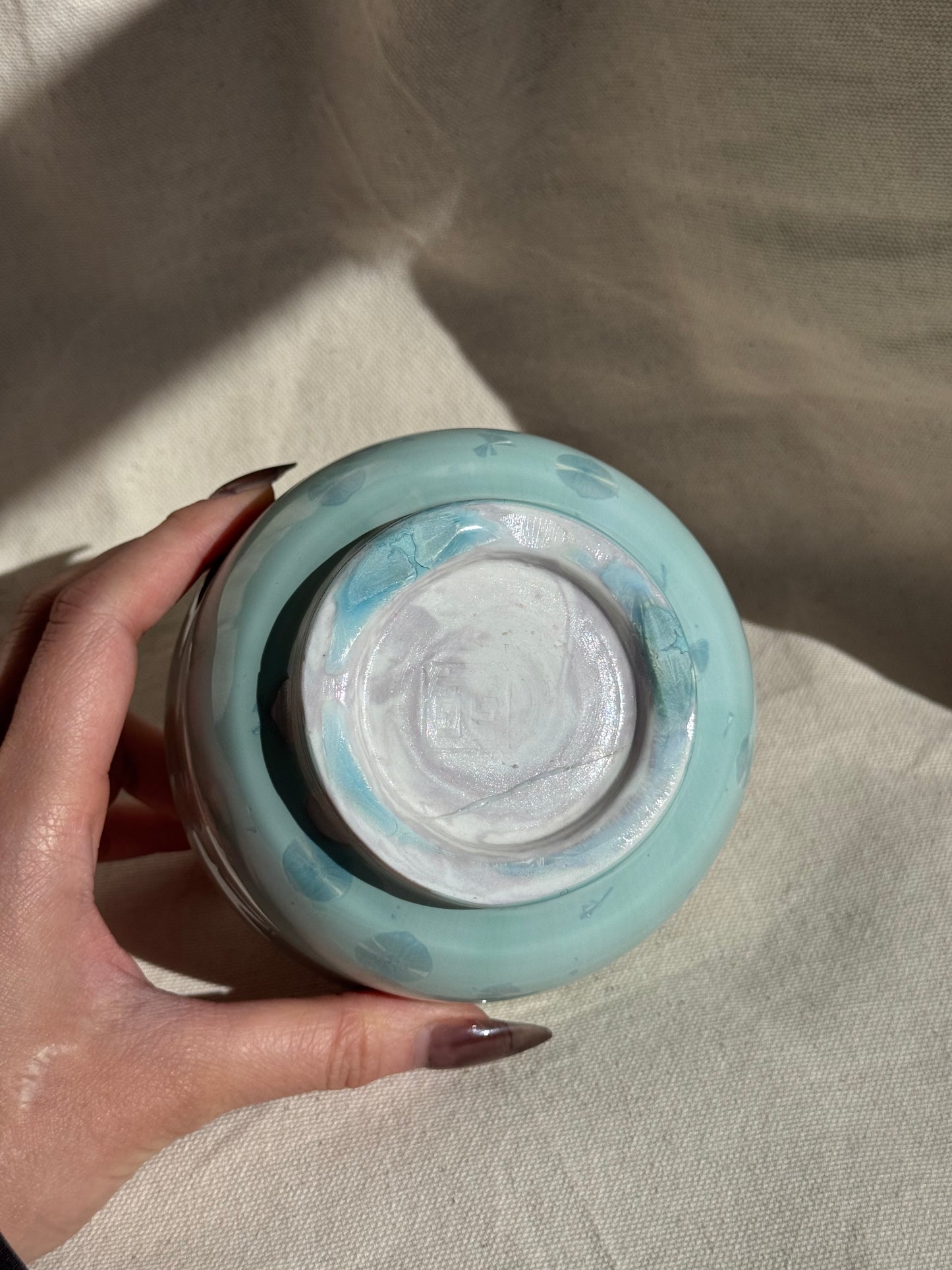 MATCHA BOWL LIGHT GREEN GLAZE KATAKUCHI 🌸