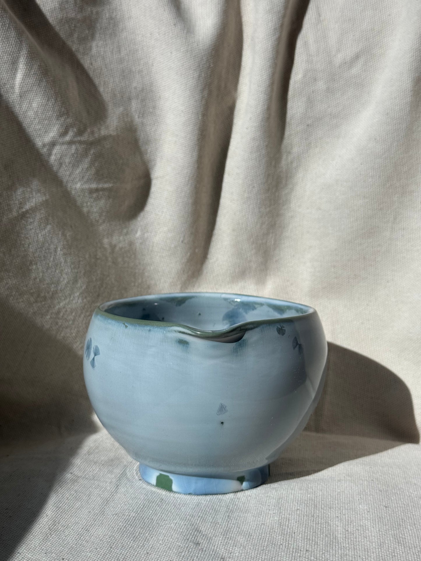 MATCHA BOWL BLUE GREEN CLAY KATAKUCHI 🌸