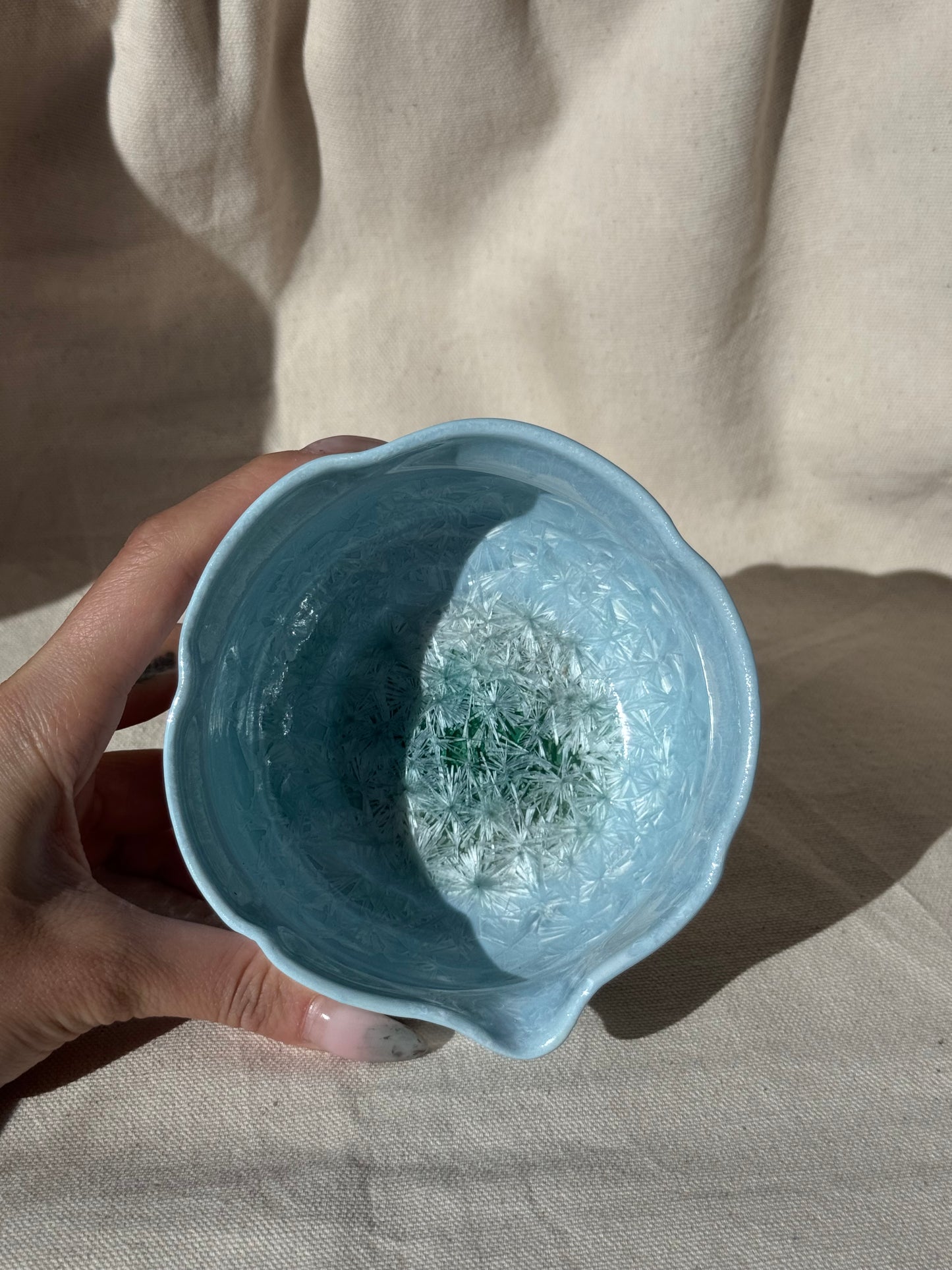 MATCHA BOWL BABY BLUE FLORAL KATAKUCHI 🌸