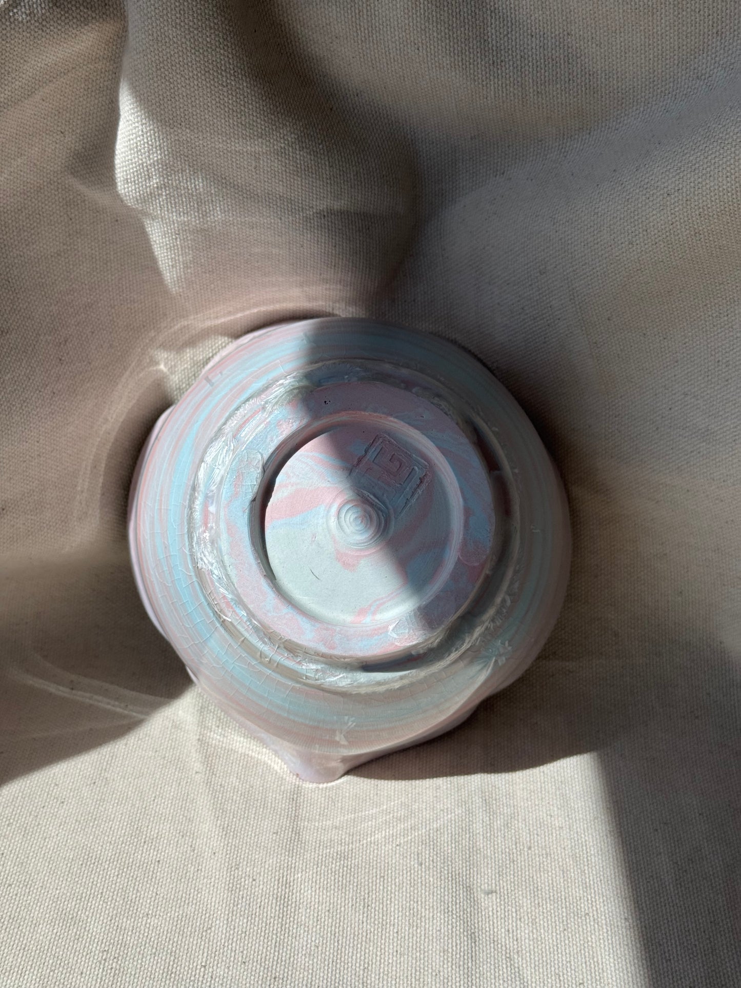 MATCHA BOWL RAINBOW GLAZE FLORAL KATAKUCHI 🌸