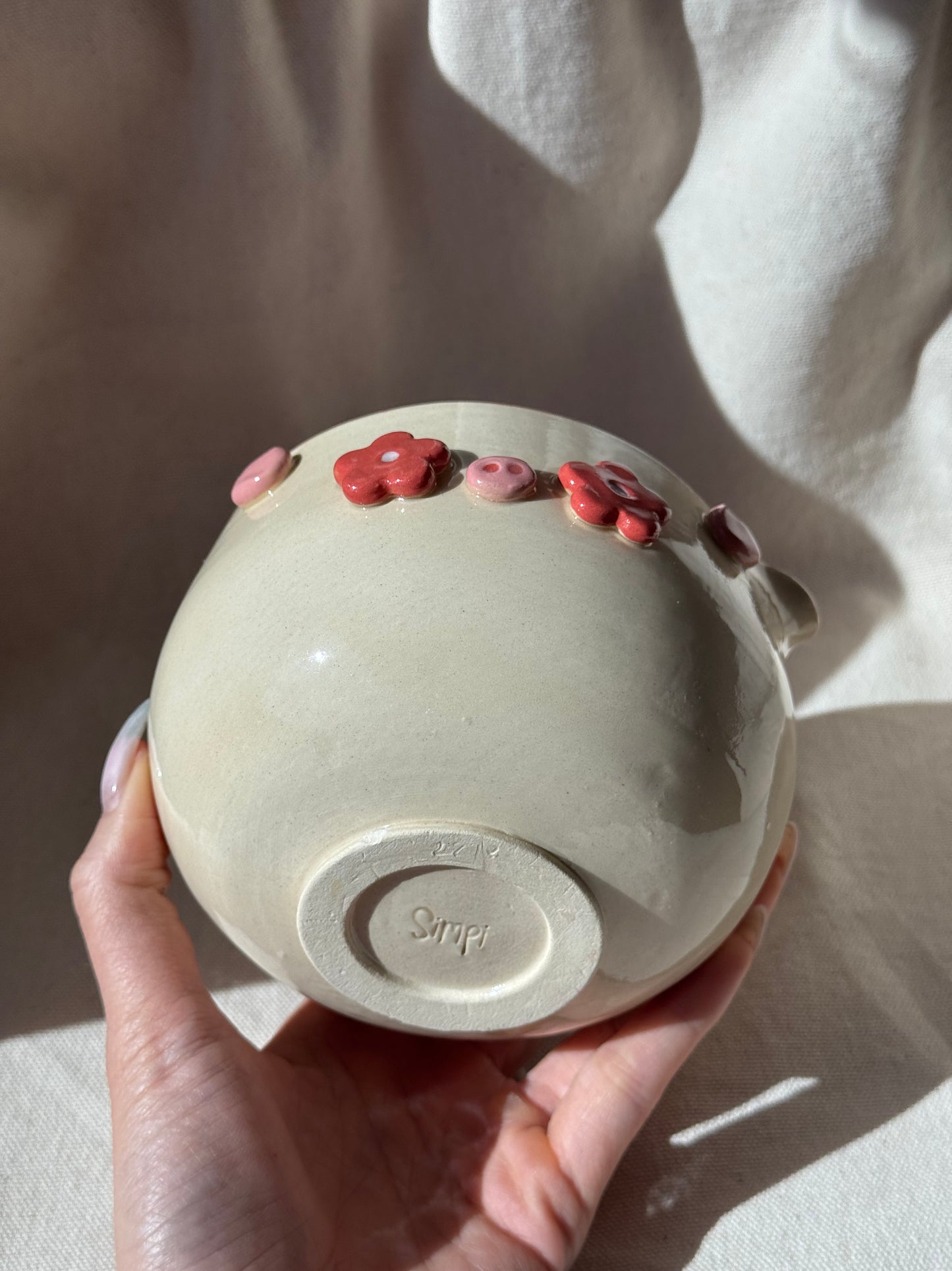 MATCHA BOWL 2 TONE RED PIGGY KATAKUCHI 🌸