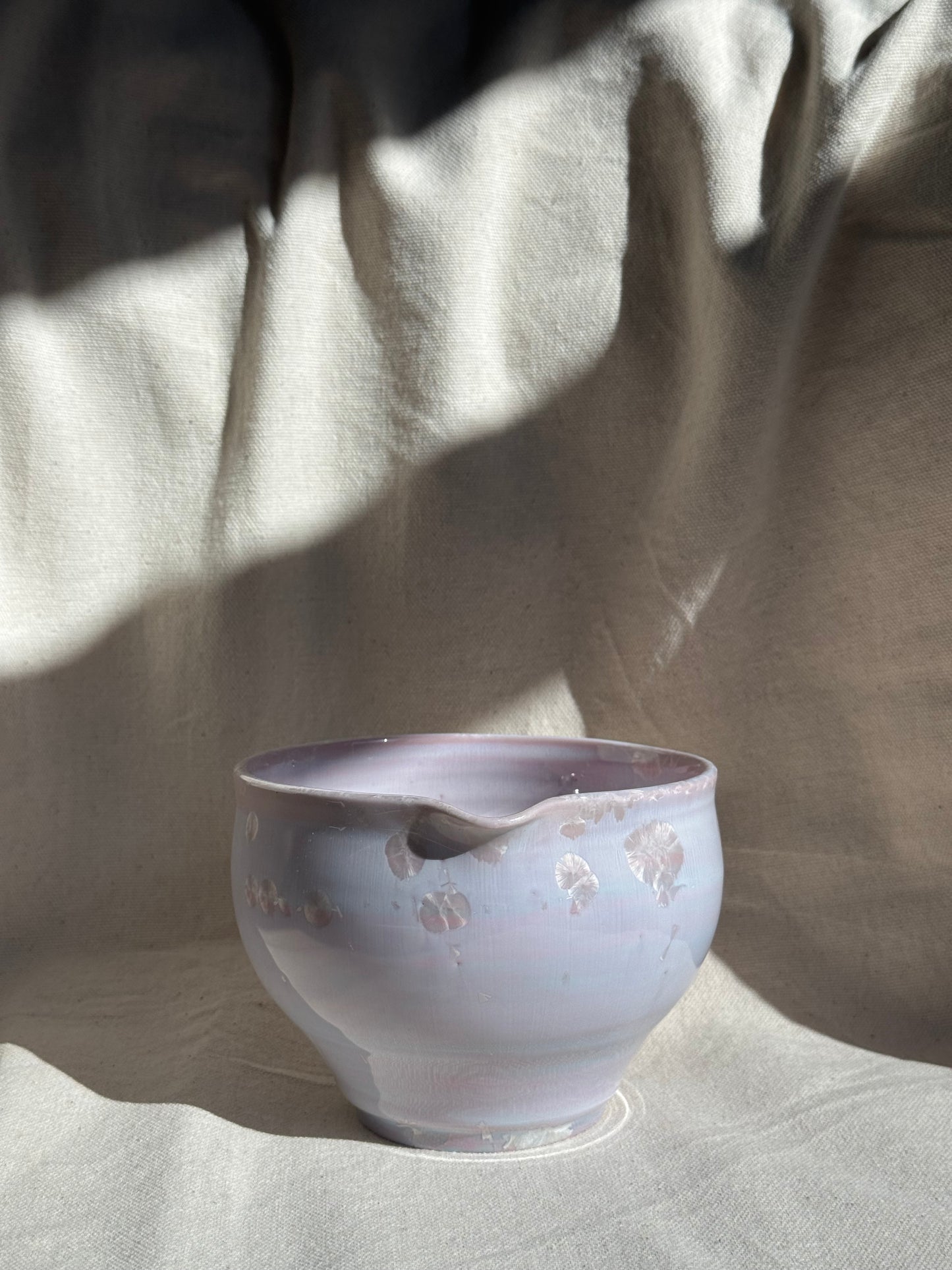 MATCHA BOWL BLUE PINK CLAY LILAC GLAZE KATAKUCHI 🌸