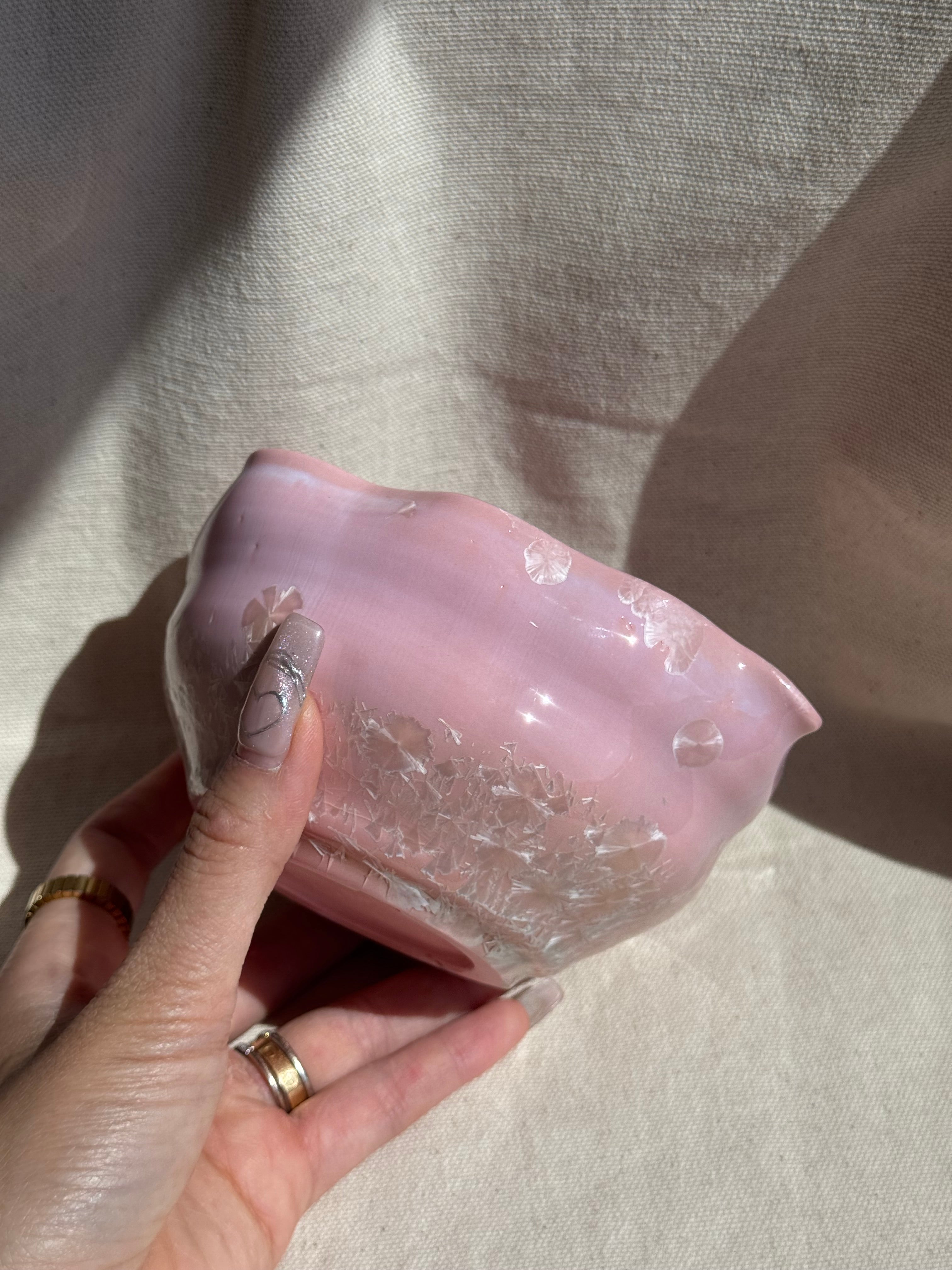 MATCHA BOWL RUFFLE PINK FLORAL KATAKUCHI - Thumbnail 5
