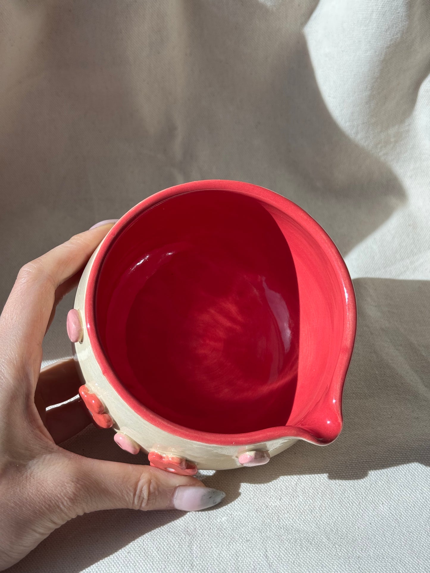 MATCHA BOWL 2 TONE RED PIGGY KATAKUCHI 🌸