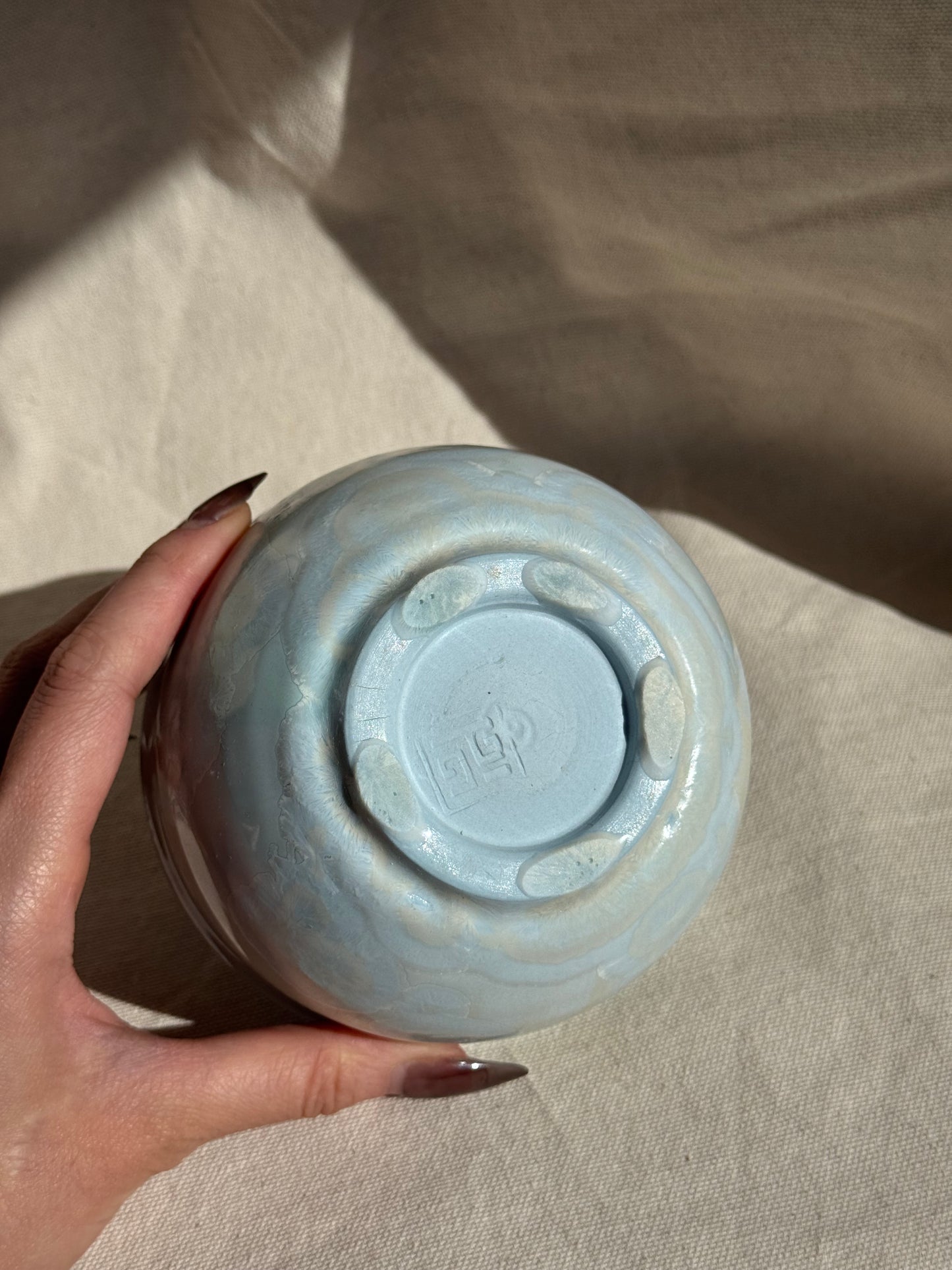 MATCHA BOWL BLUE YELLOW TONE KATAKUCHI 🌸