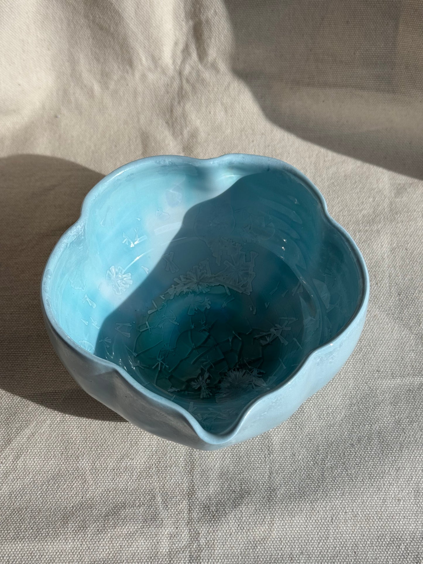 MATCHA BOWL BABY BLUE MATTE 5 CLOVES FLORAL KATAKUCHI 🌸