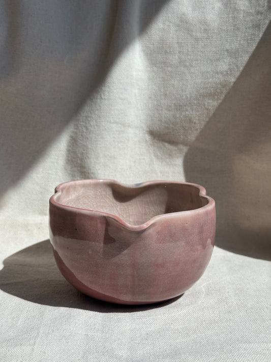 MATCHA BOWL MAROON IRREGULAR KATAKUCHI 🌸
