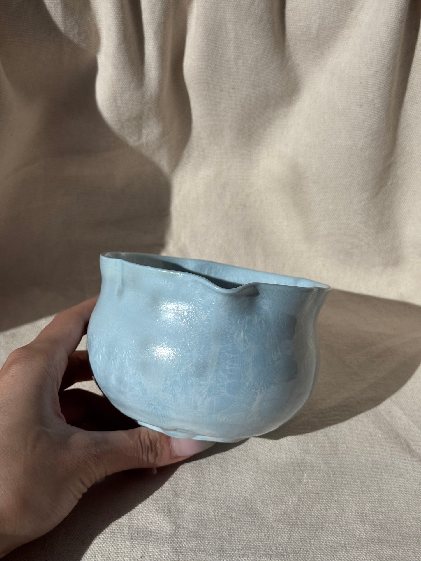 MATCHA BOWL BABY BLUE FLORAL KATAKUCHI 🌸