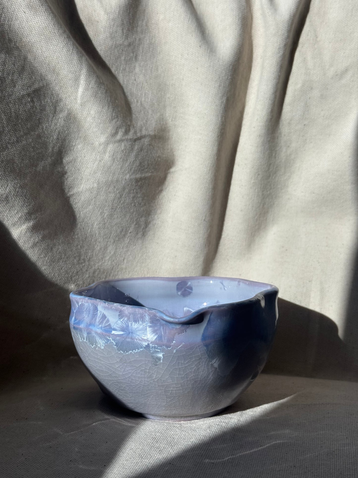 MATCHA BOWL PURPLE RUFFLE FLORAL KATAKUCHI 🌸