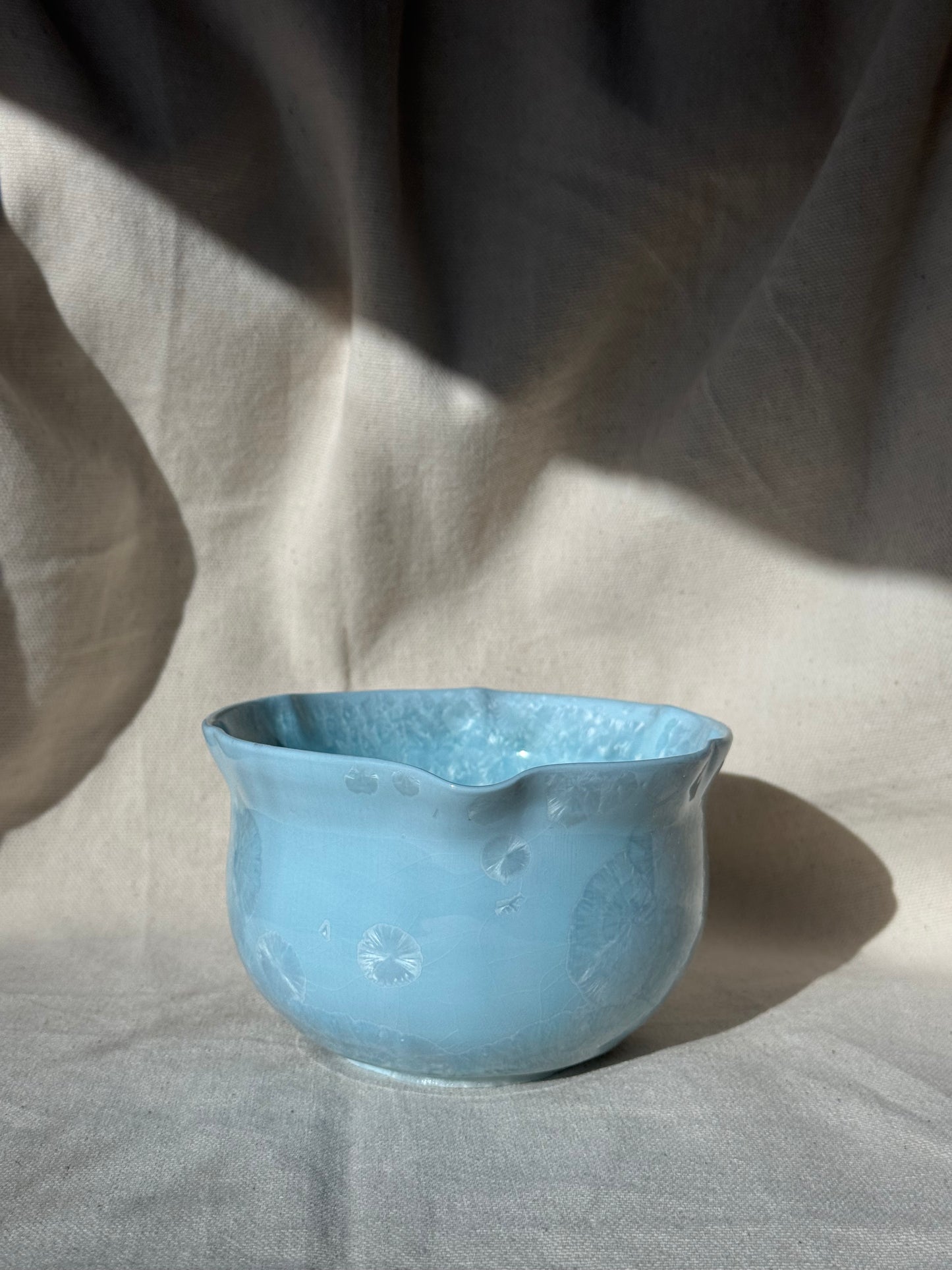 MATCHA BOWL BLUE MINTY FLORAL KATAKUCHI 🌸