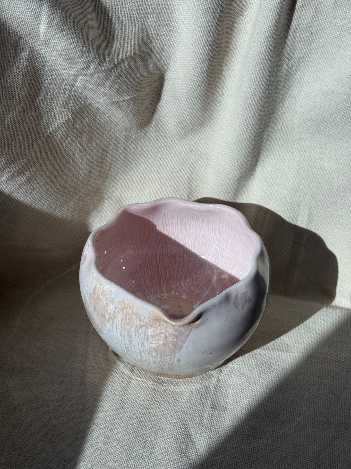 MATCHA BOWL PINK DRIP EGGSHELL KATAKUCHI 🌸