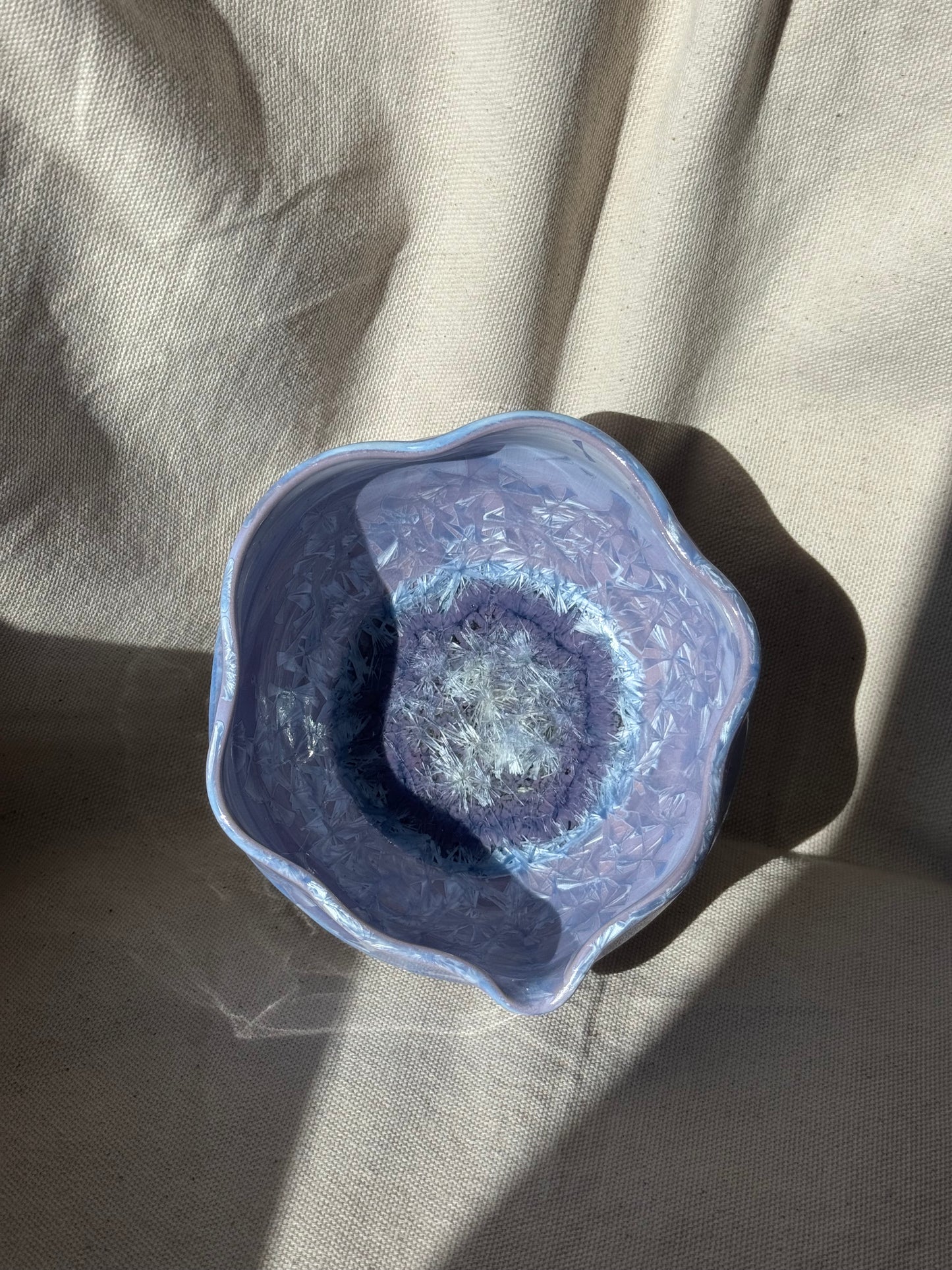 MATCHA BOWL PURPLE RUFFLE FLORAL KATAKUCHI 🌸