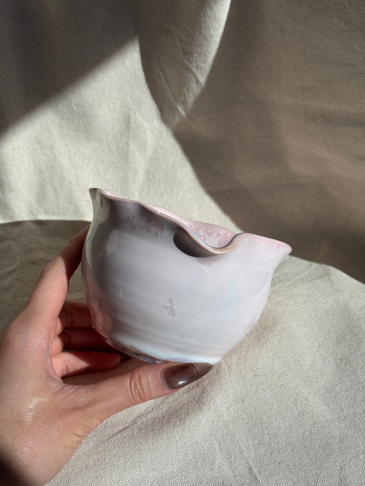 MATCHA BOWL IRREGULAR FLORAL KATAKUCHI 🌸
