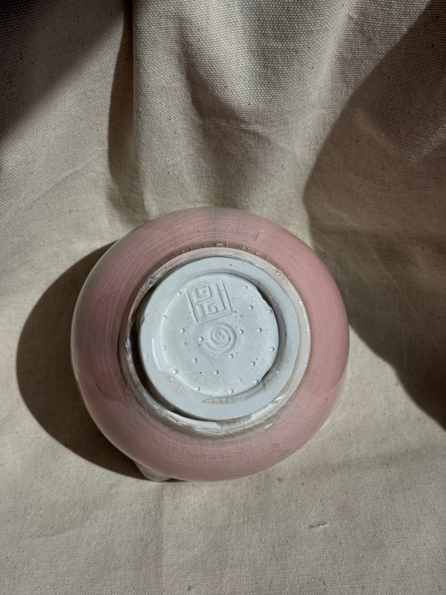 MATCHA BOWL PINK WHITE OMBRE FLORAL KATAKUCHI 🌸