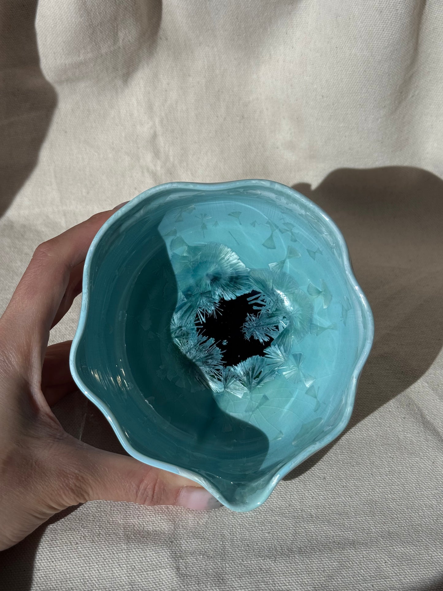 MATCHA BOWL MINTY GREEN RUFFLE FLORAL KATAKUCHI 🌸