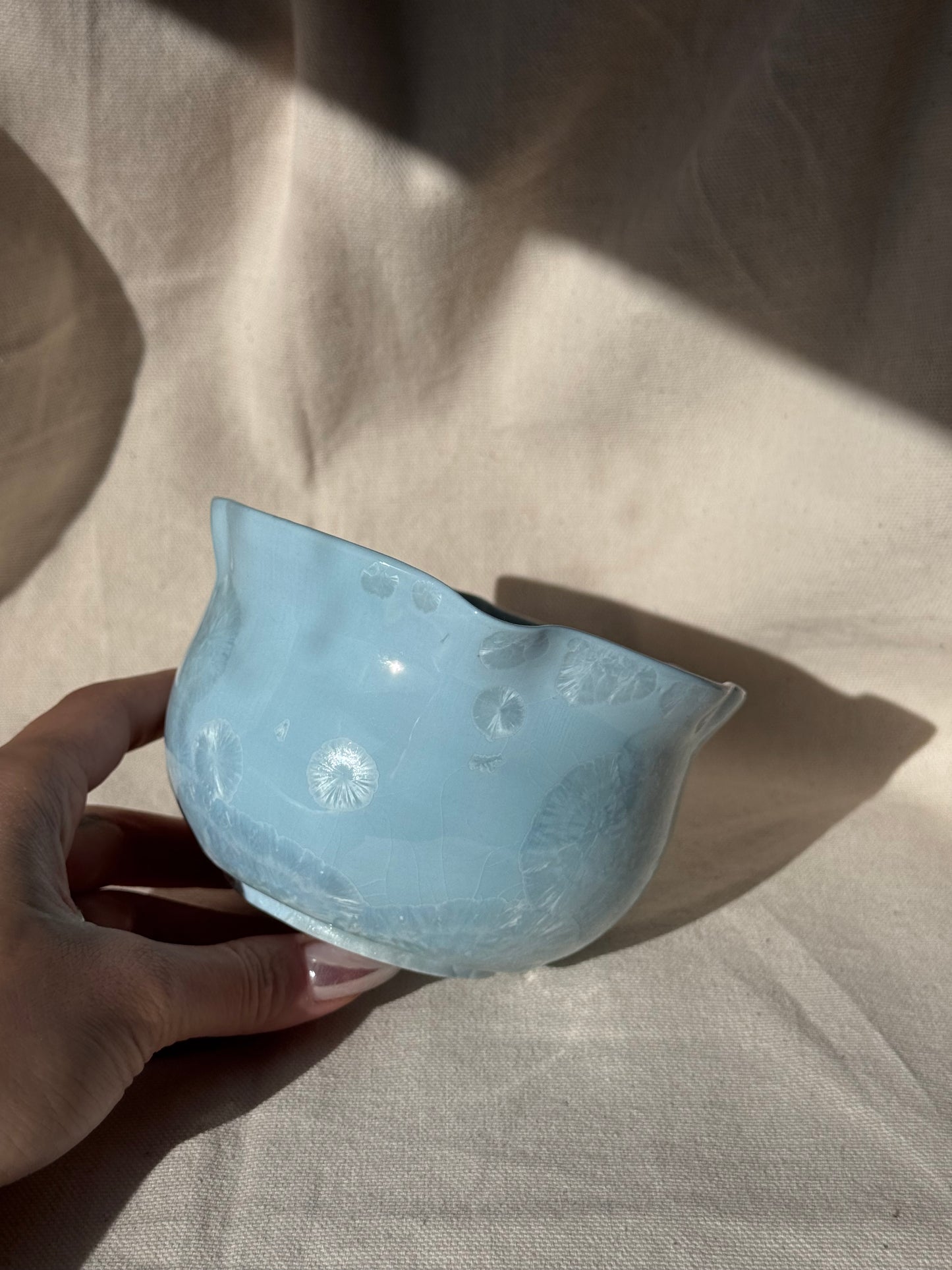 MATCHA BOWL BLUE MINTY FLORAL KATAKUCHI 🌸