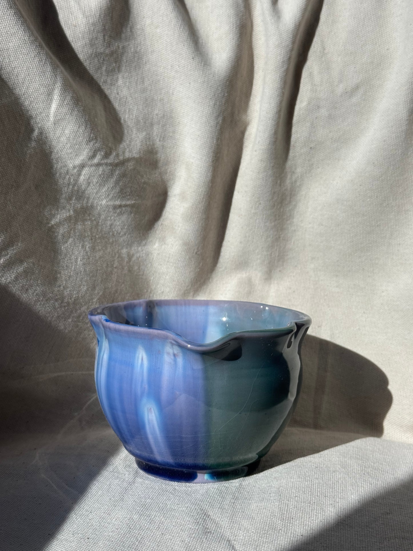 MATCHA BOWL 2 TONE DRIP FLORAL KATAKUCHI 🌸