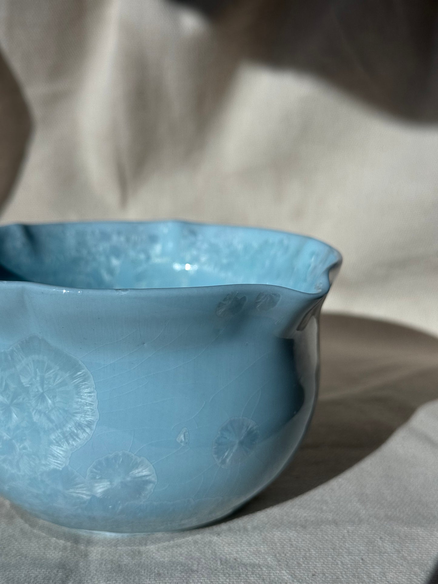 MATCHA BOWL BLUE MINTY FLORAL KATAKUCHI 🌸