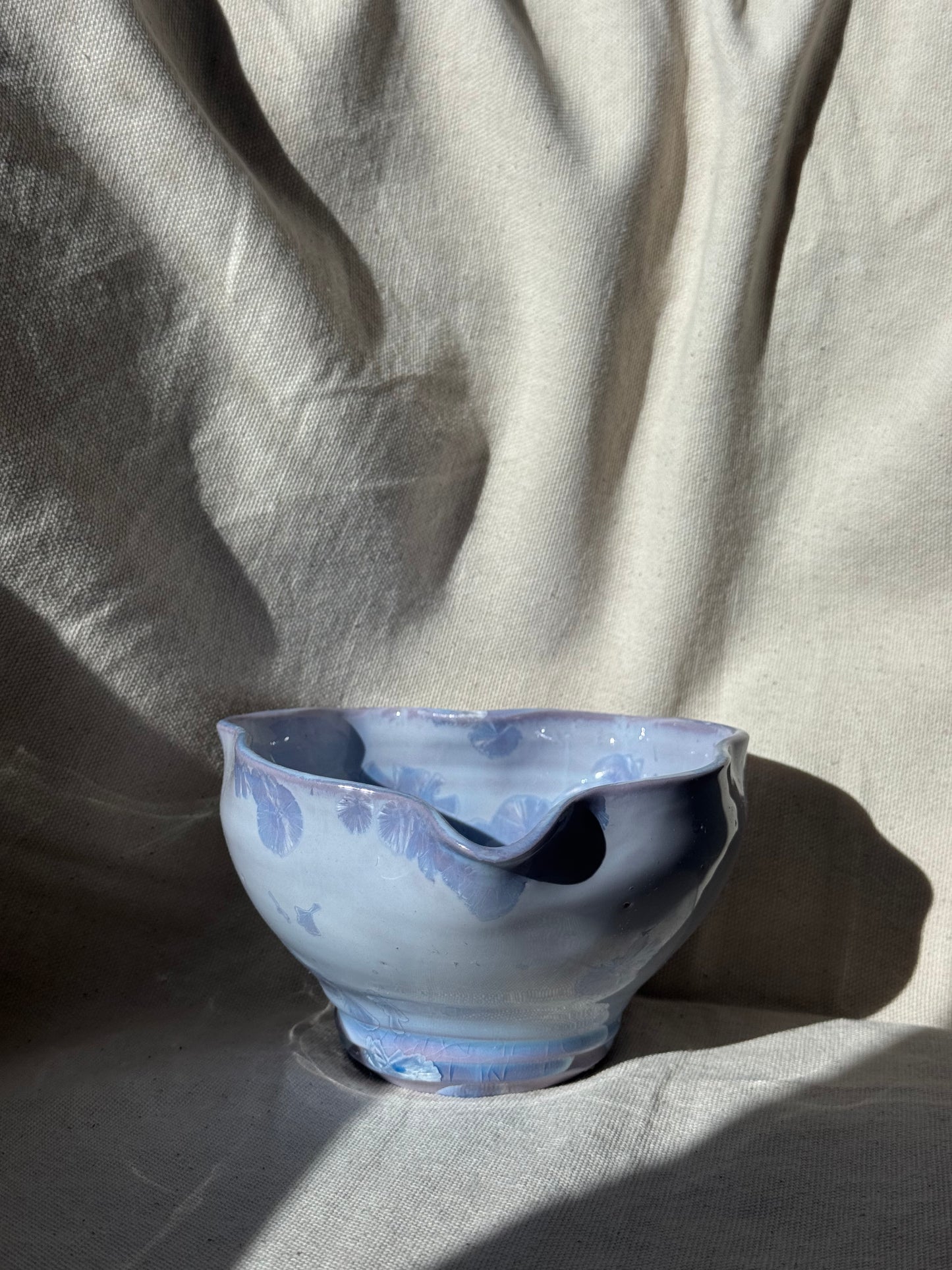 MATCHA BOWL LILAC IRREGULAR FLORAL KATAKUCHI 🌸
