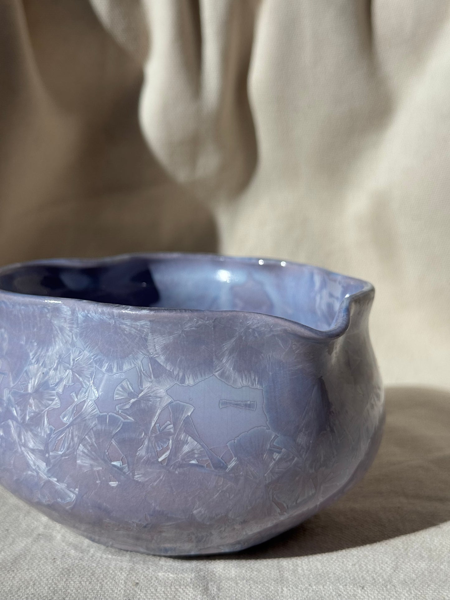 MATCHA BOWL PURPLE FLORAL LOVE KATAKUCHI 🌸