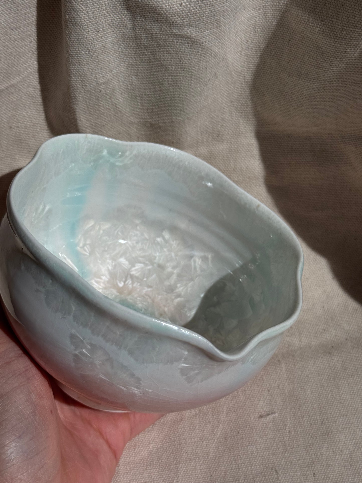 MATCHA BOWL PINK WHITE OMBRE FLORAL KATAKUCHI 🌸