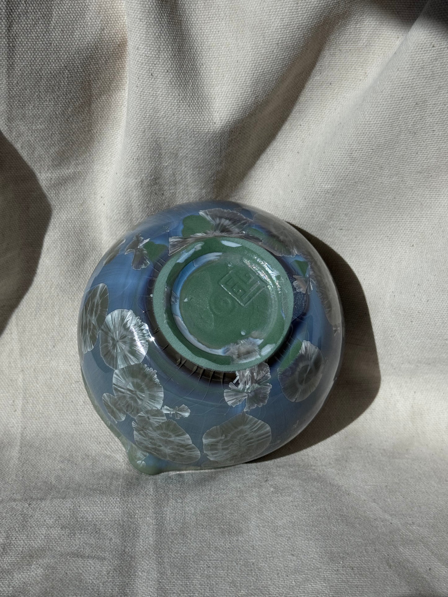 MATCHA BOWL GREEN BLUE GLAZE KATAKUCHI 🌸