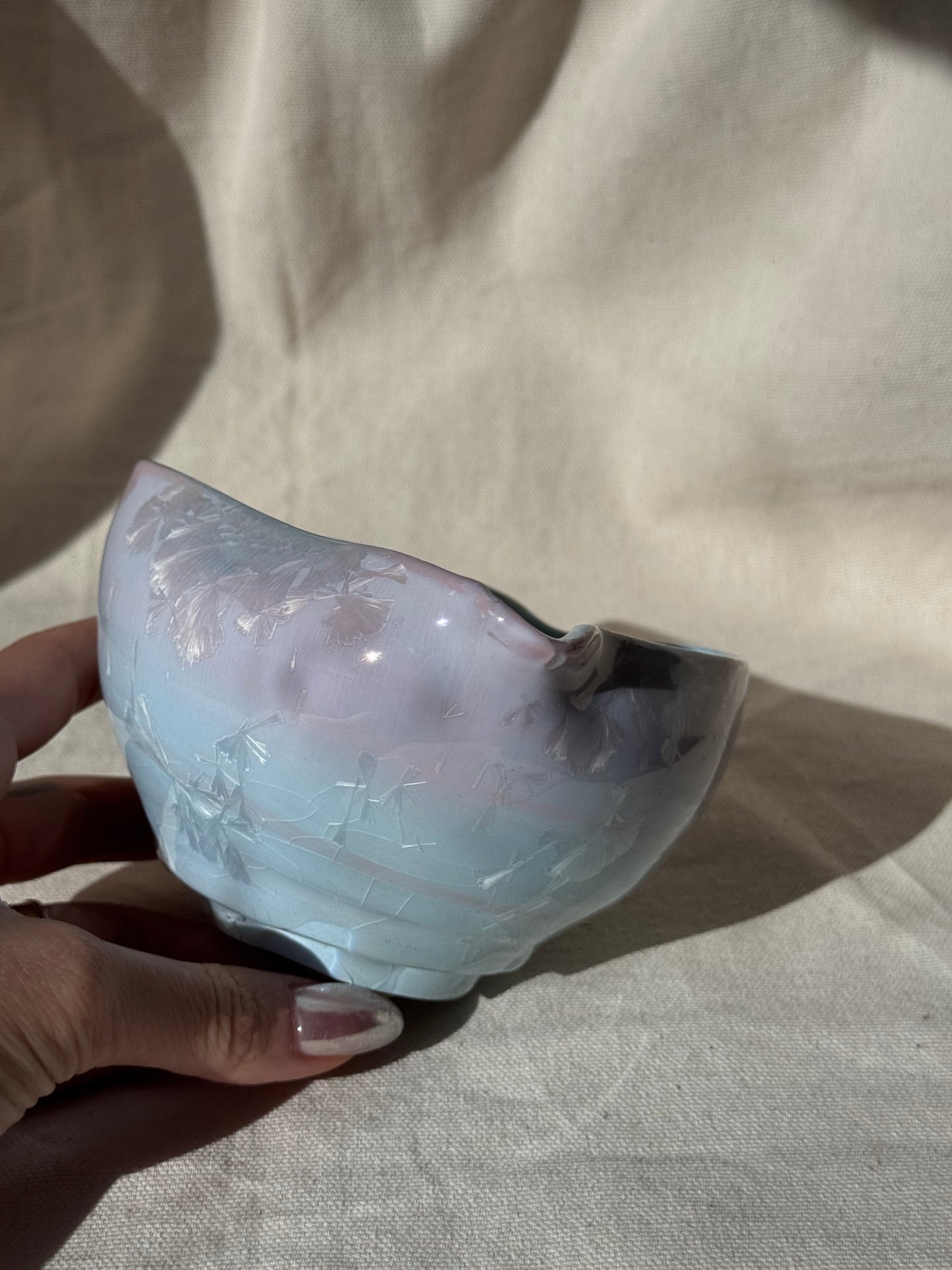 MATCHA BOWL IRREGULAR BLUE PINK OMBRE KATAKUCHI 🌸
