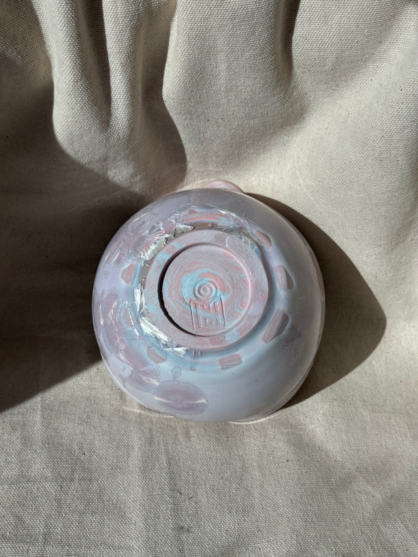 MATCHA BOWL BLUE PINK LILAC IRREGULAR KATAKUCHI 🌸